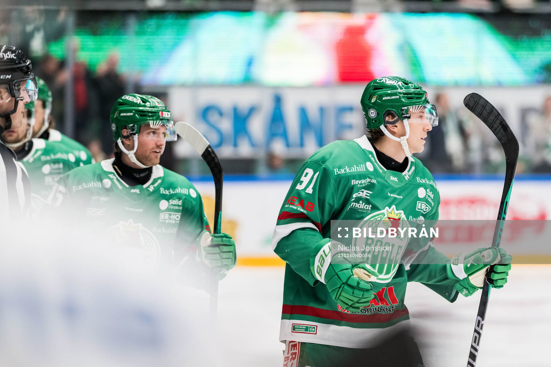 Rögles Simon Ryfors och Adam Tambellini jublar