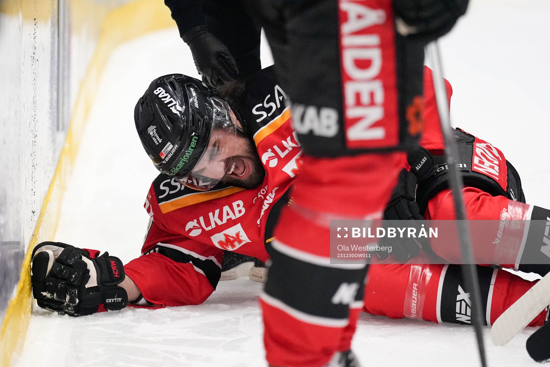 Luleås Frederic Allard har ont