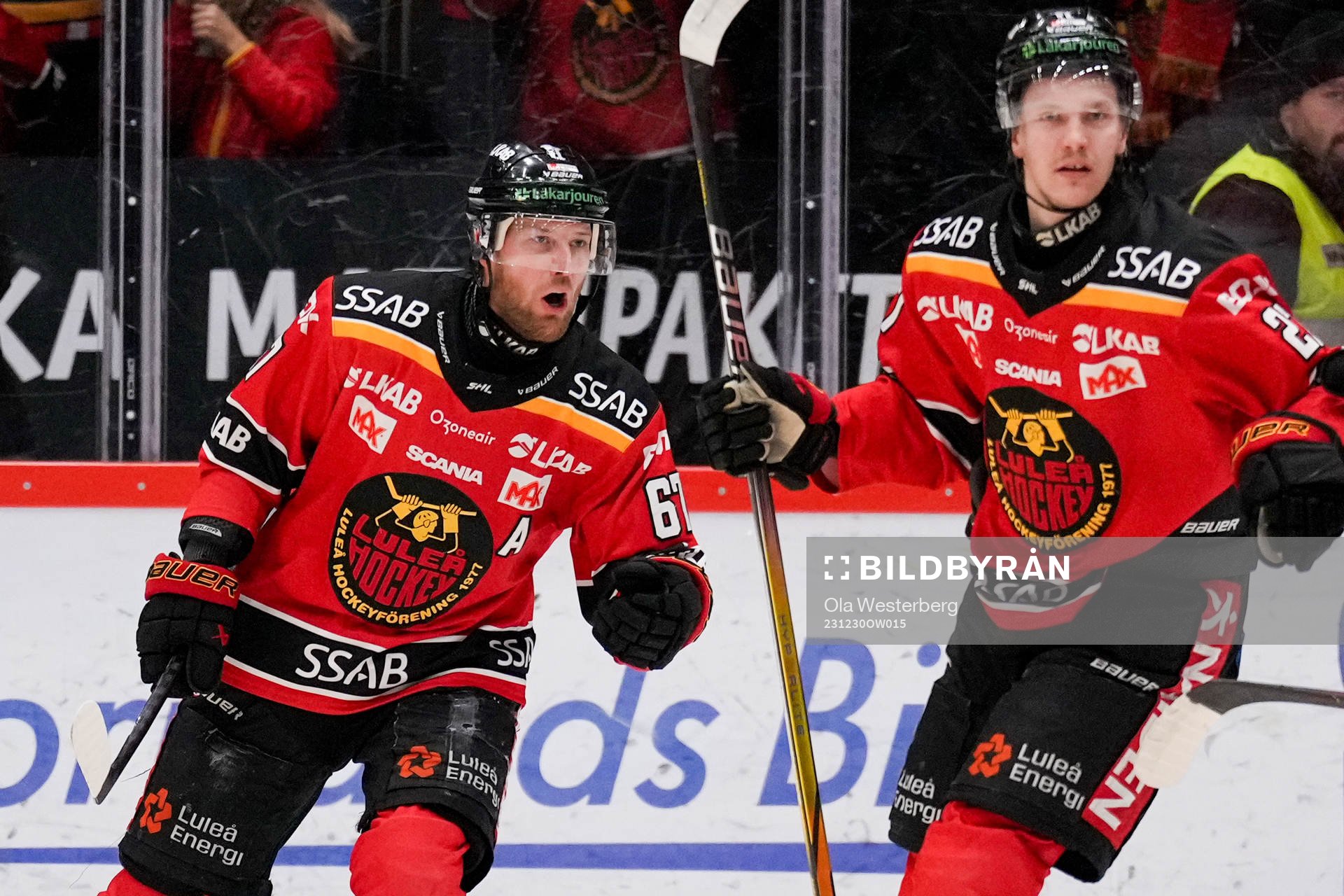 Luleås Linus Omark jublar