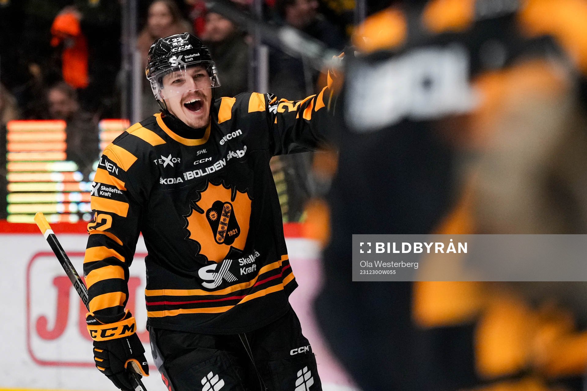 Skellefteås Jonathan Johnson jublar