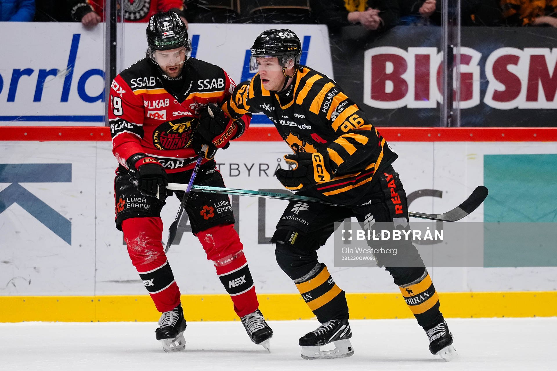 Luleås Pontus Själin och Skellefteås Rickard Hugg