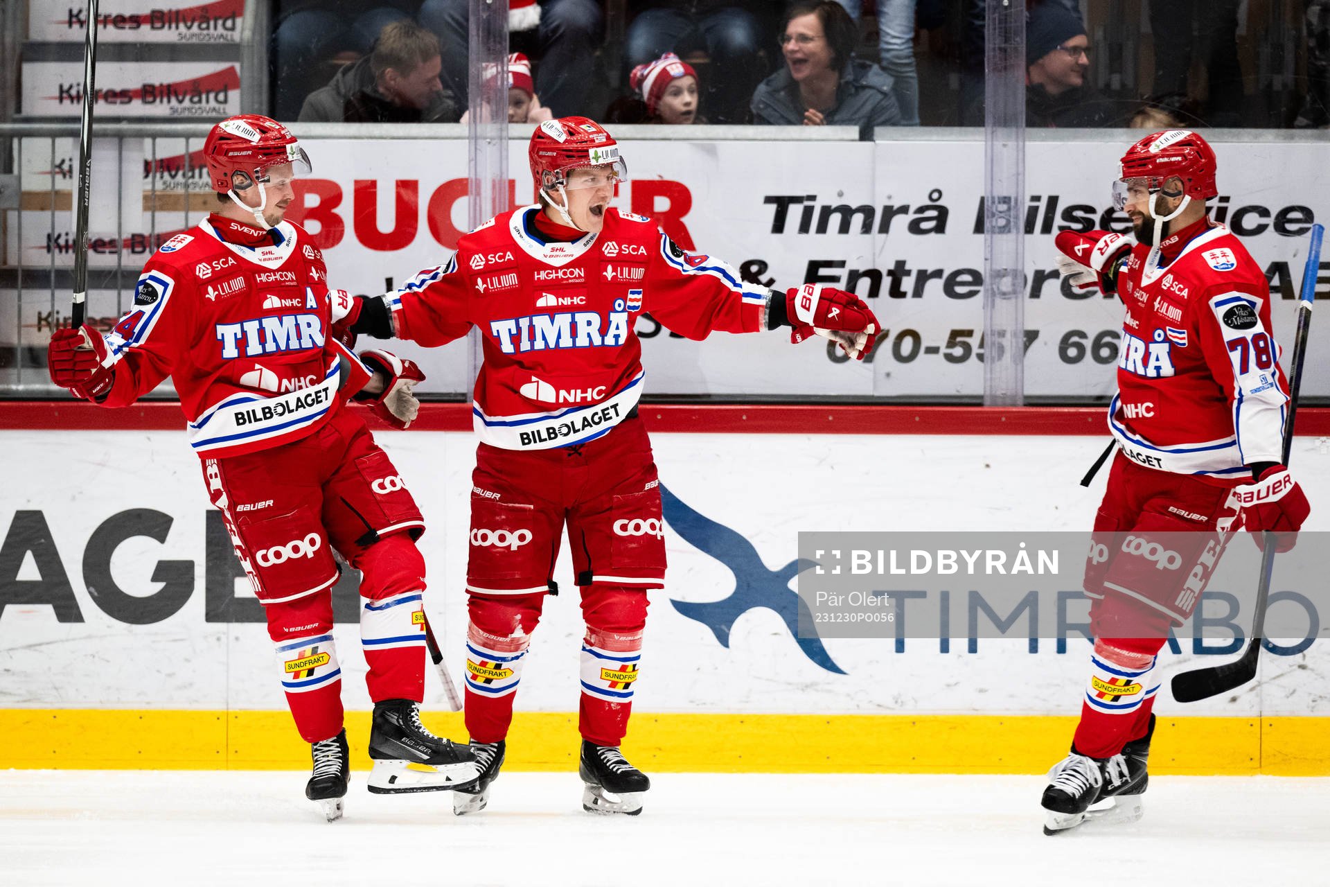 Timrås Axel Rindell jublar