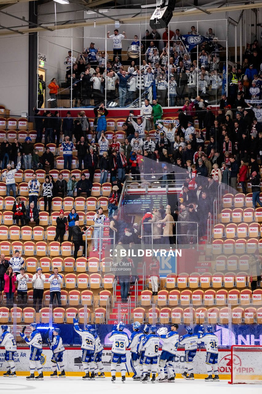 Leksands spelare och supportrar jublar