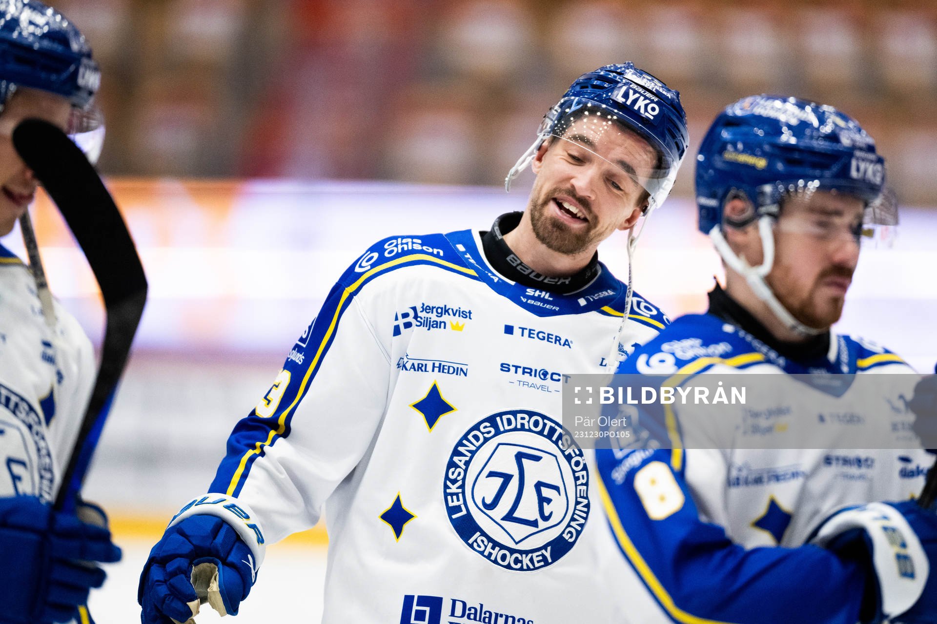 Leksands Eddie Larsson jublar