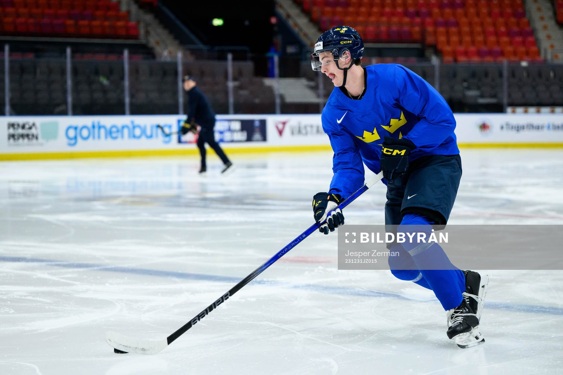 Anton Johansson of Sweden at a practice session
