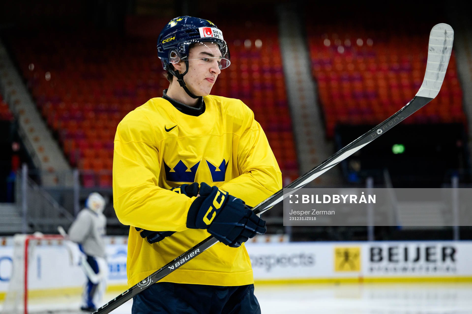 David Edstrom of Sweden at a practice session