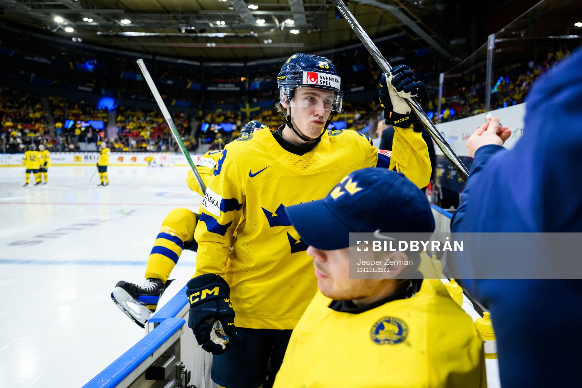 Jonathan Lekkerimäki of Sweden celebrating