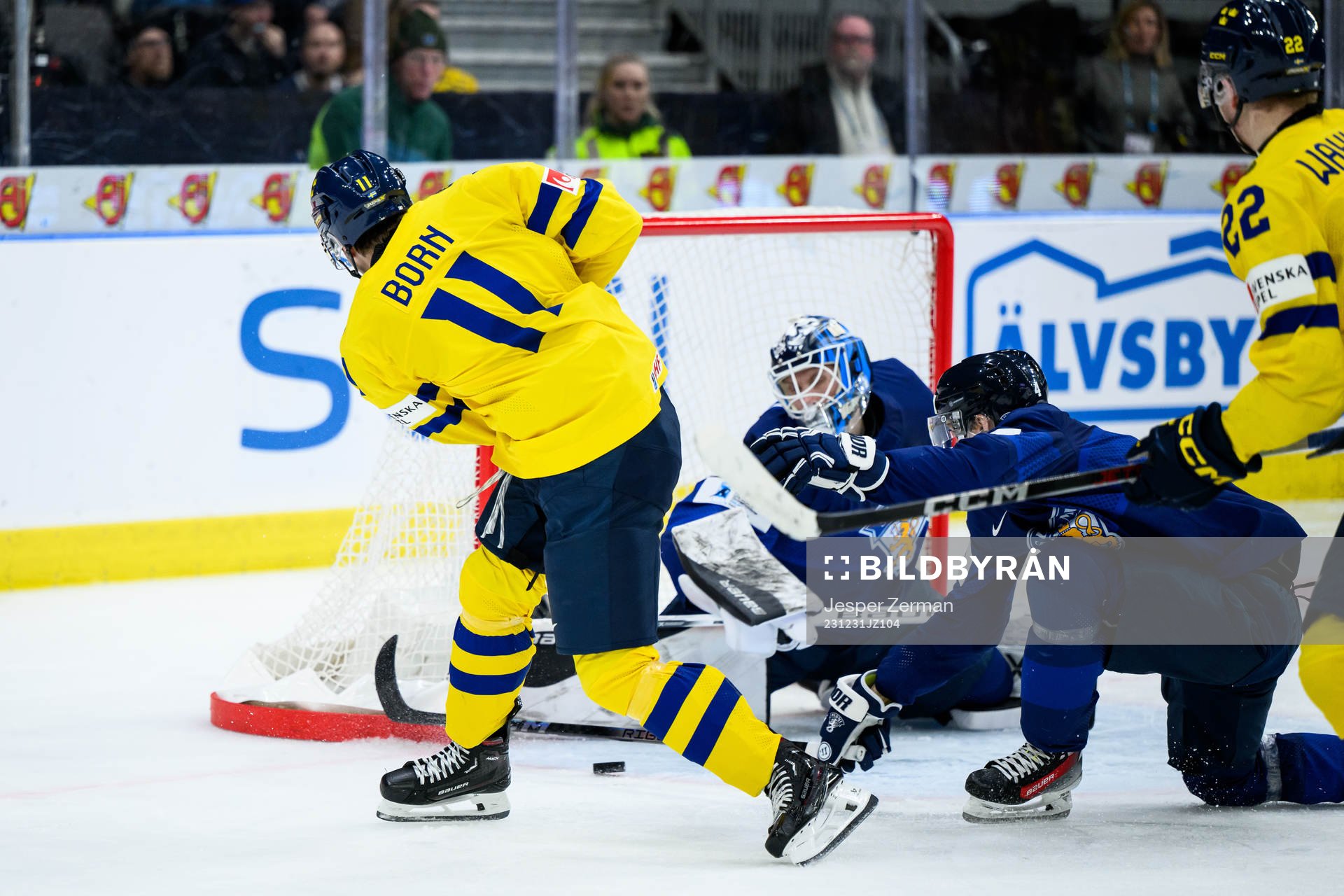 Isac Born of Sweden scores 1-2