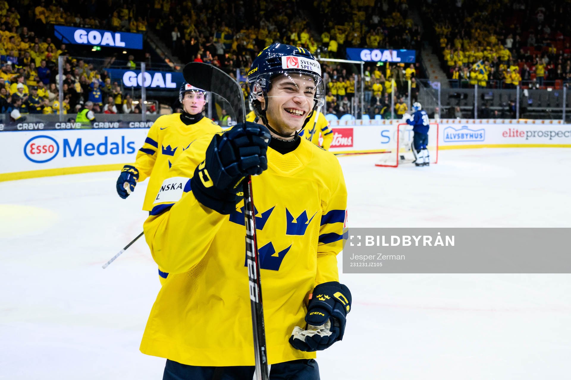 Isac Born of Sweden celebrating