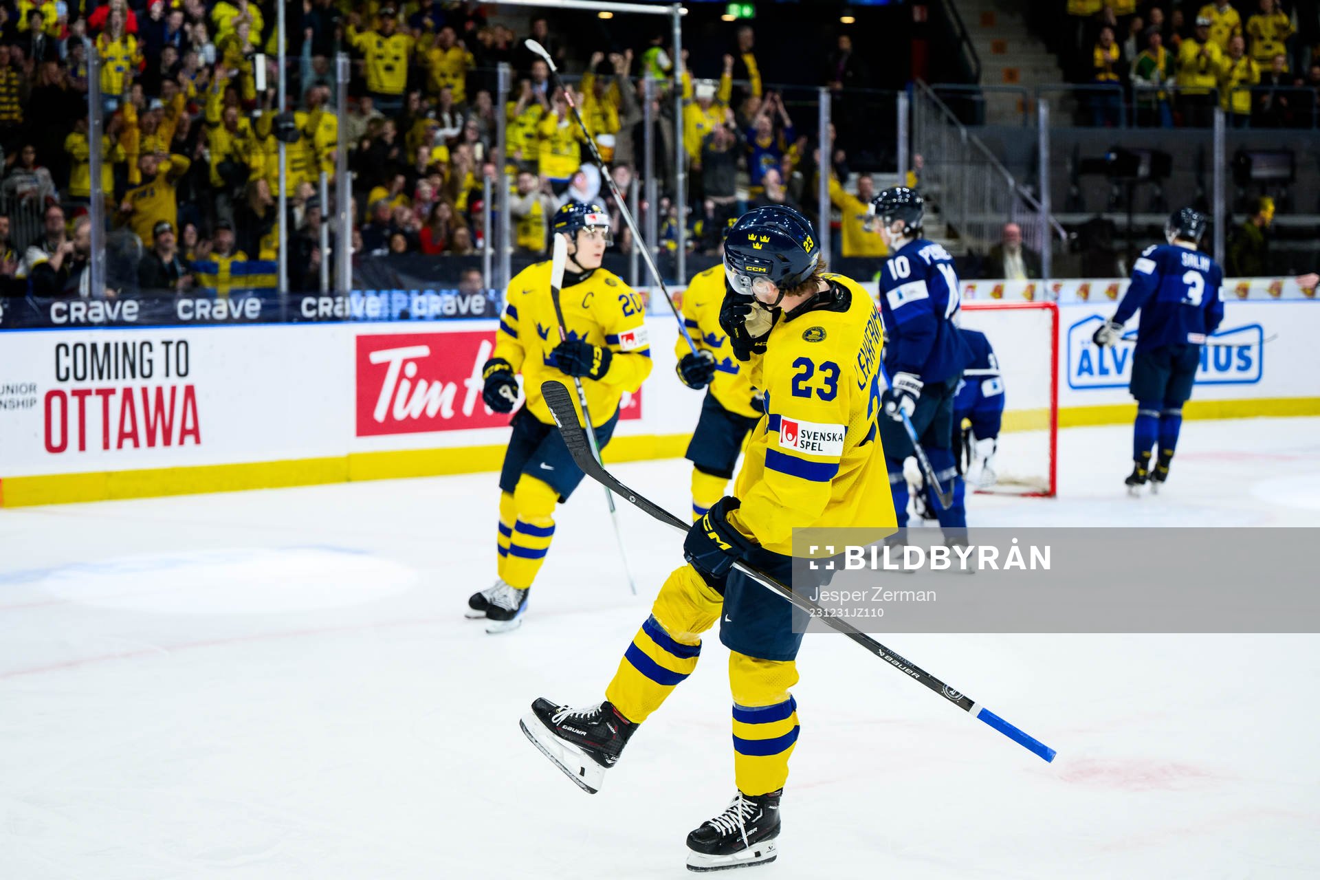 Jonathan Lekkerimäki of Sweden celebrating