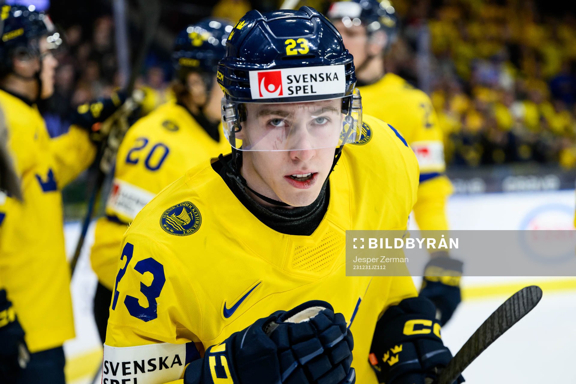 Jonathan Lekkerimäki of Sweden celebrating