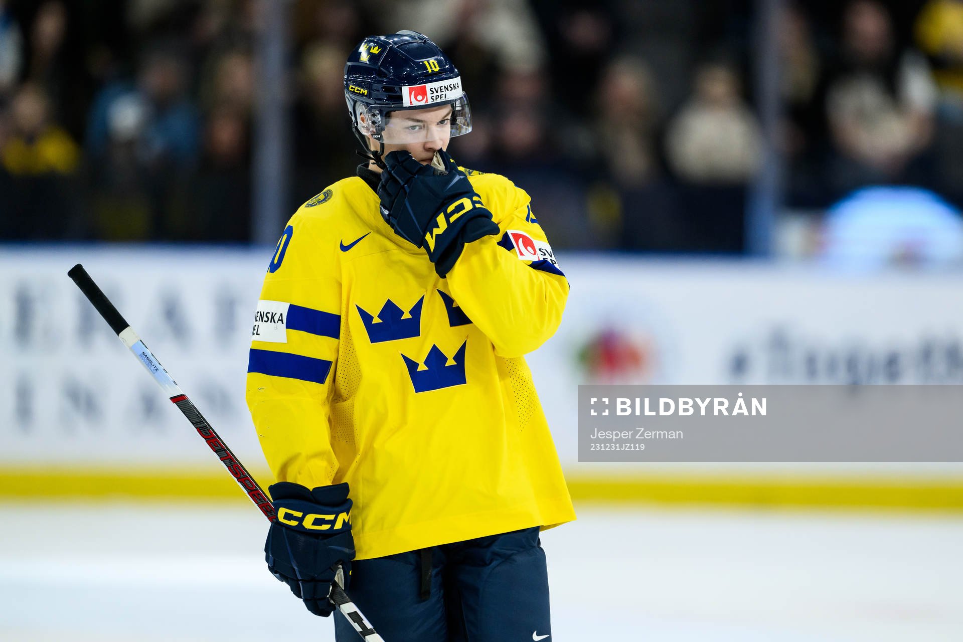 Fabian Wagner of Sweden looks dejected