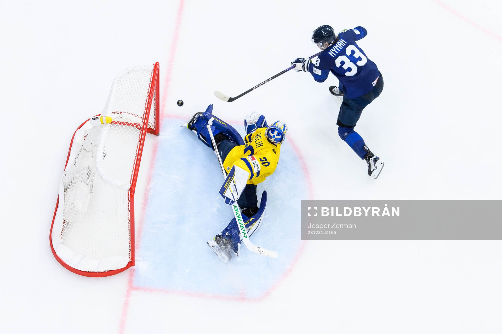 Jani Nyman of Finland scores the winning penalty shot
