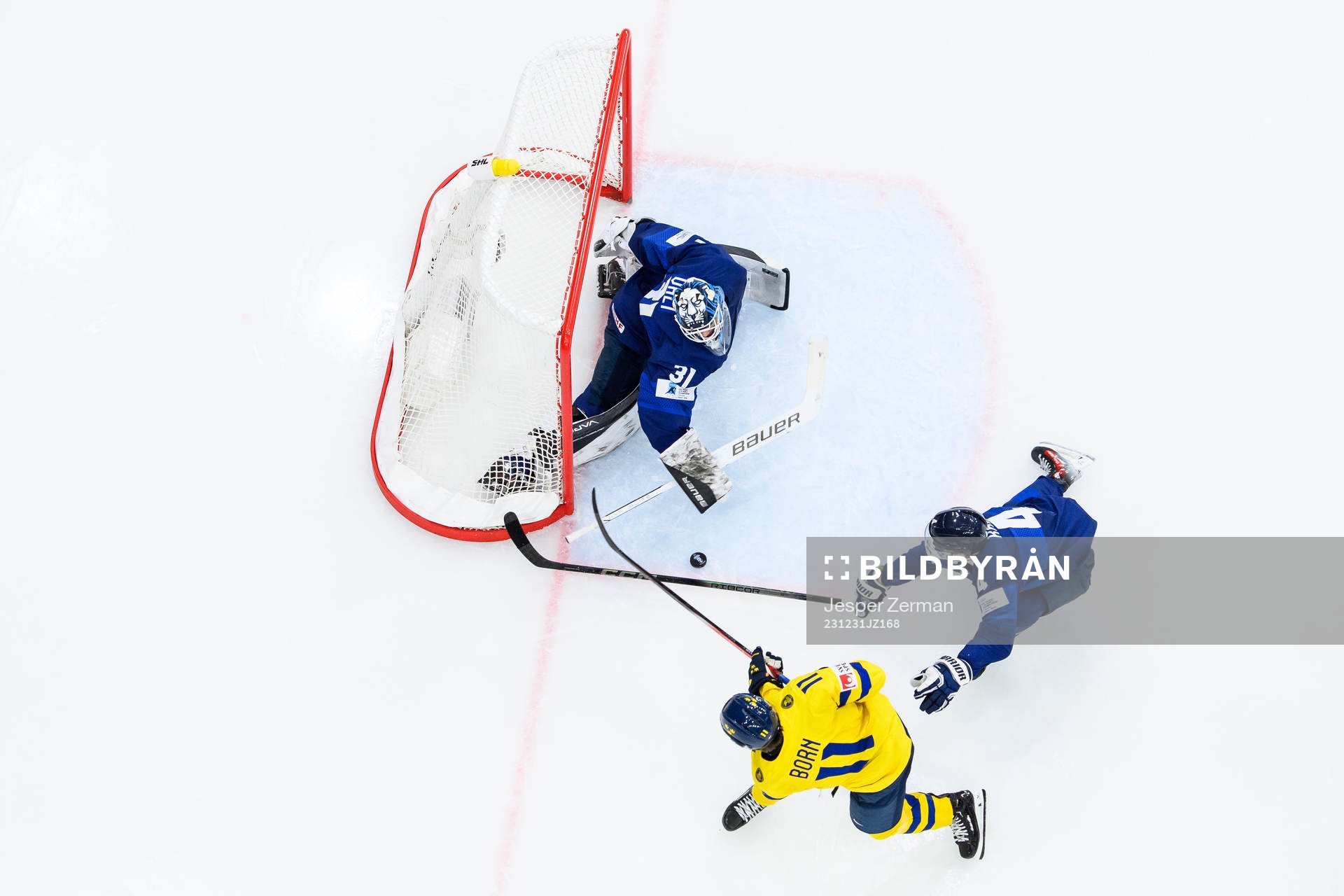 Isac Born of Sweden scores 2-2