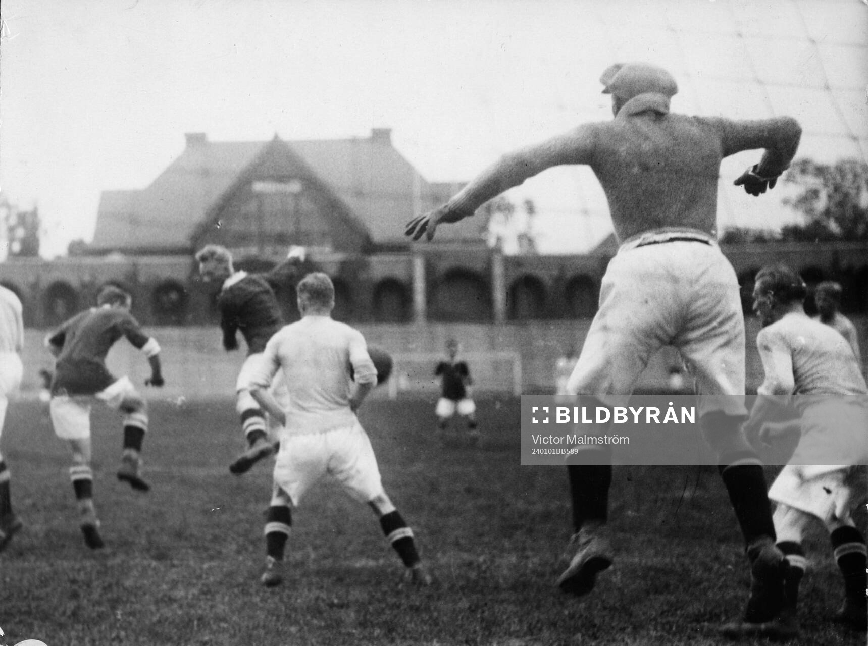 Fotboll, Finalen i fotbollsveckan 1924. Framför Göteborgs