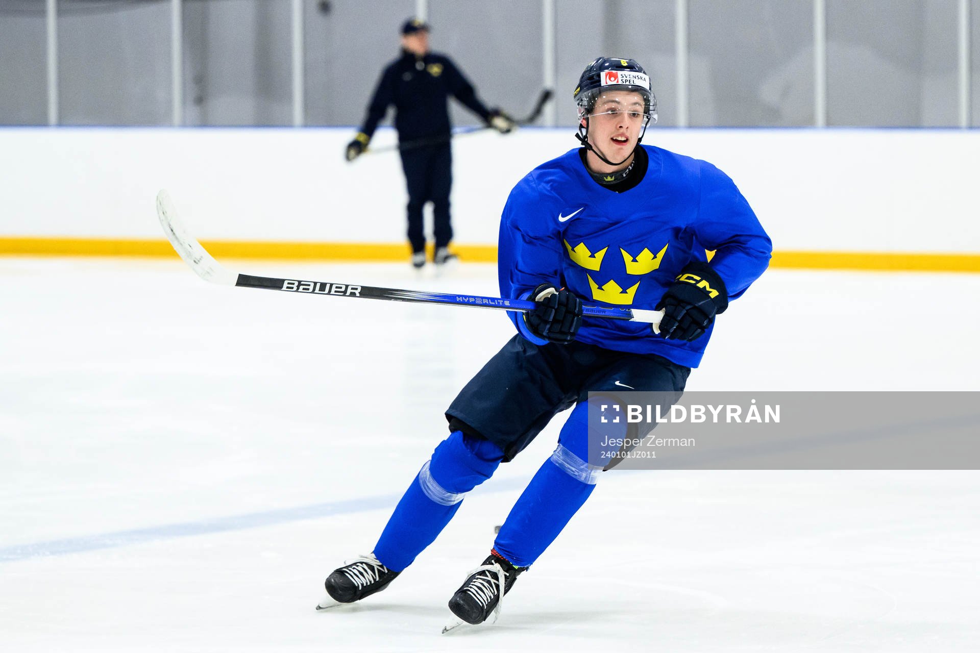 Anton Johansson of Sweden at a practice session