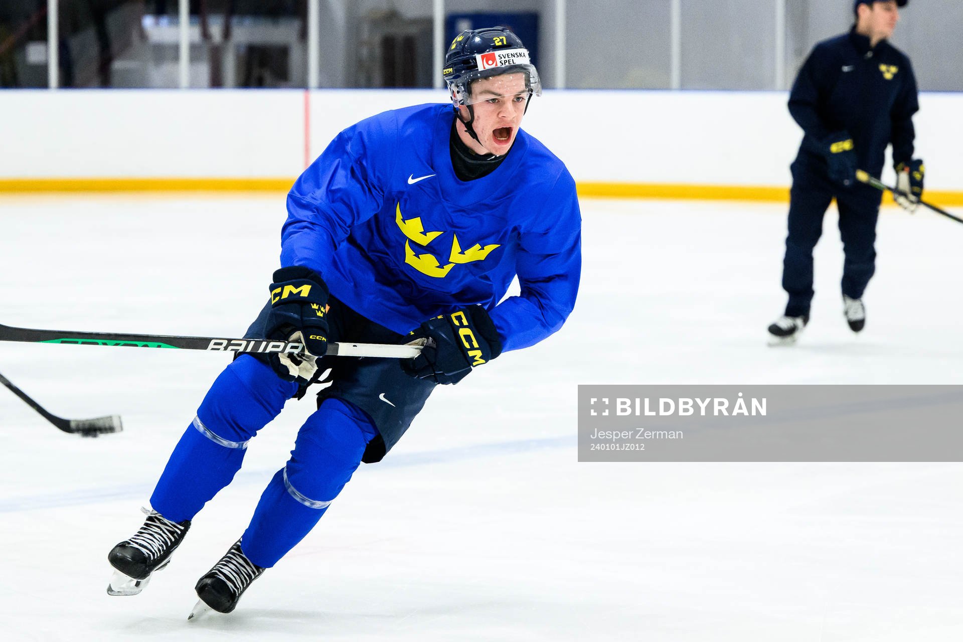 Oskar Pettersson of Sweden at a practice session