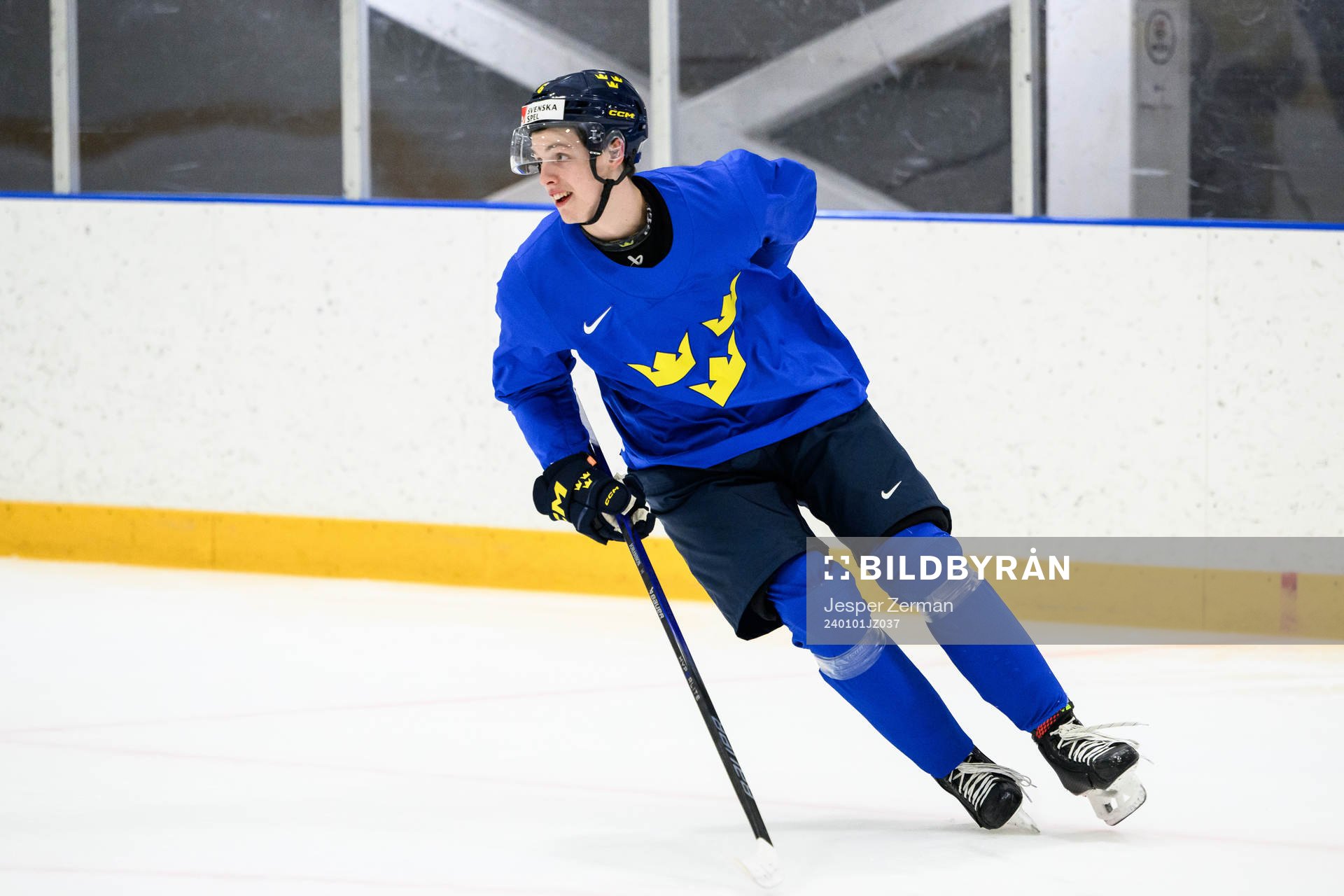 Anton Johansson of Sweden at a practice session