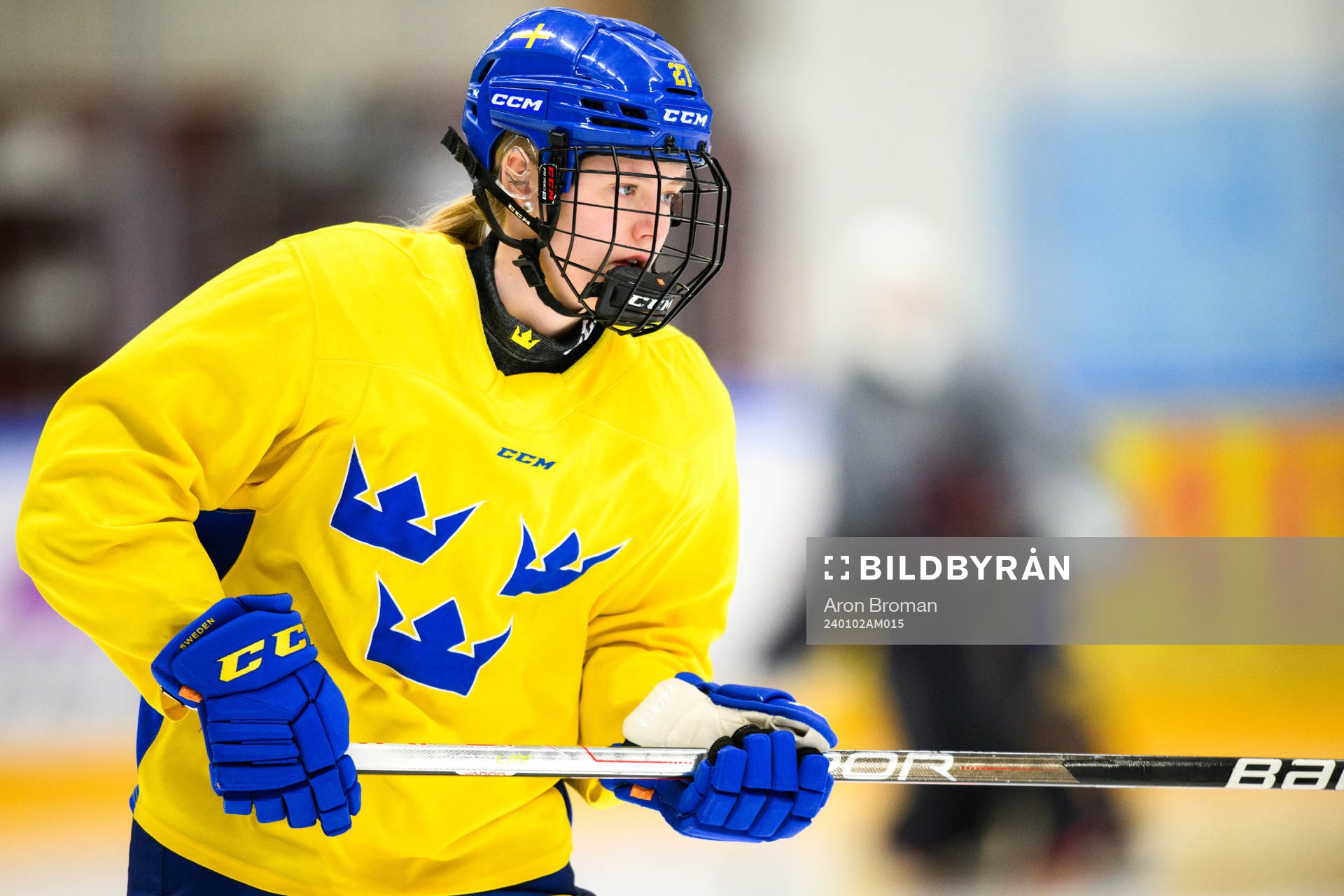 Anna Brenkle of Sweden at a practice session
