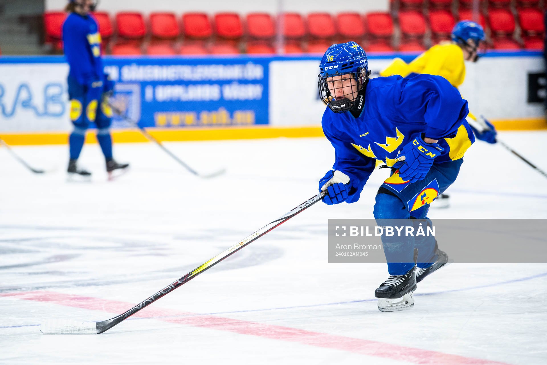 Emilia Bergeby Hallbeck of Sweden at a practice session