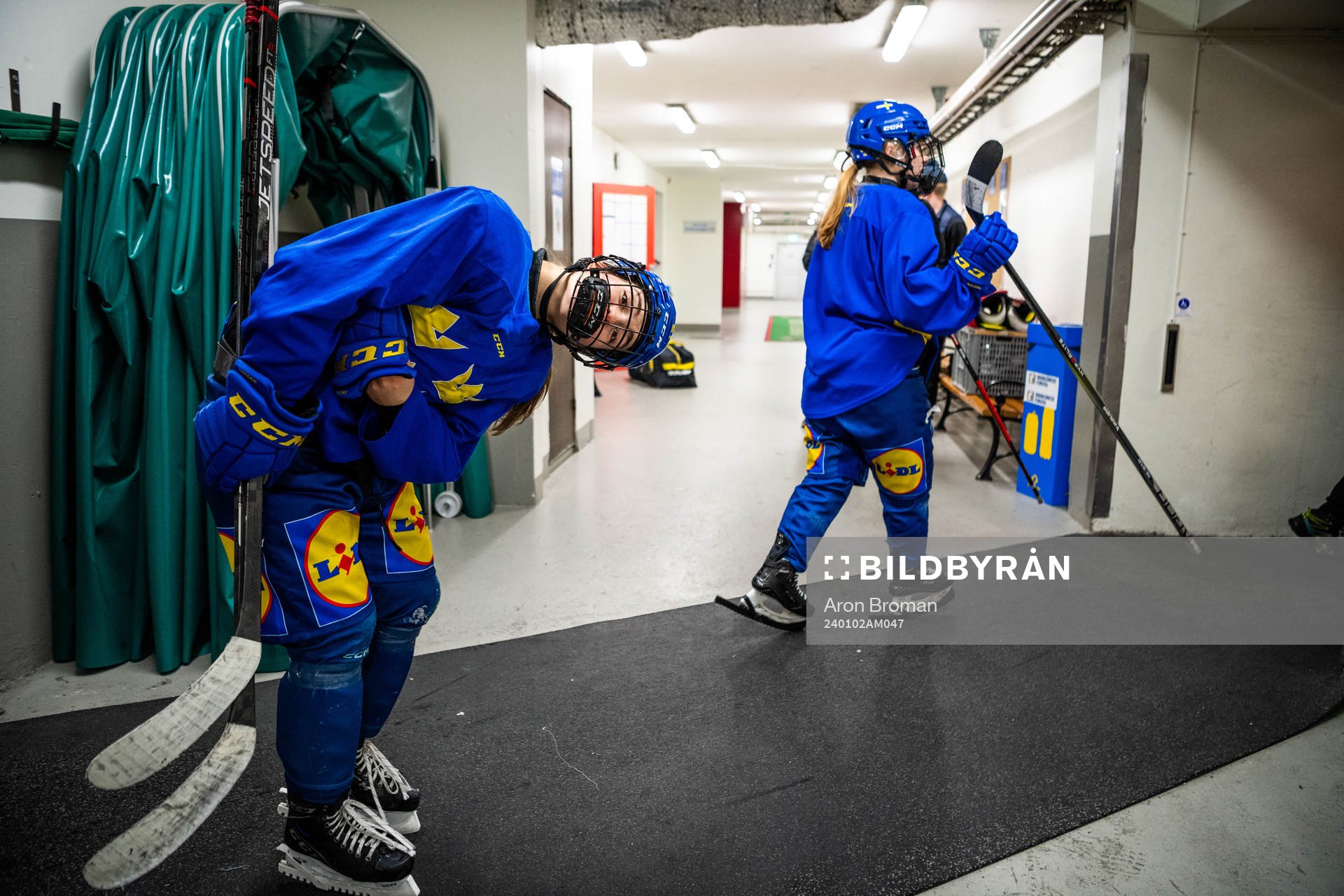 Emma Rehn of Sweden at a practice session
