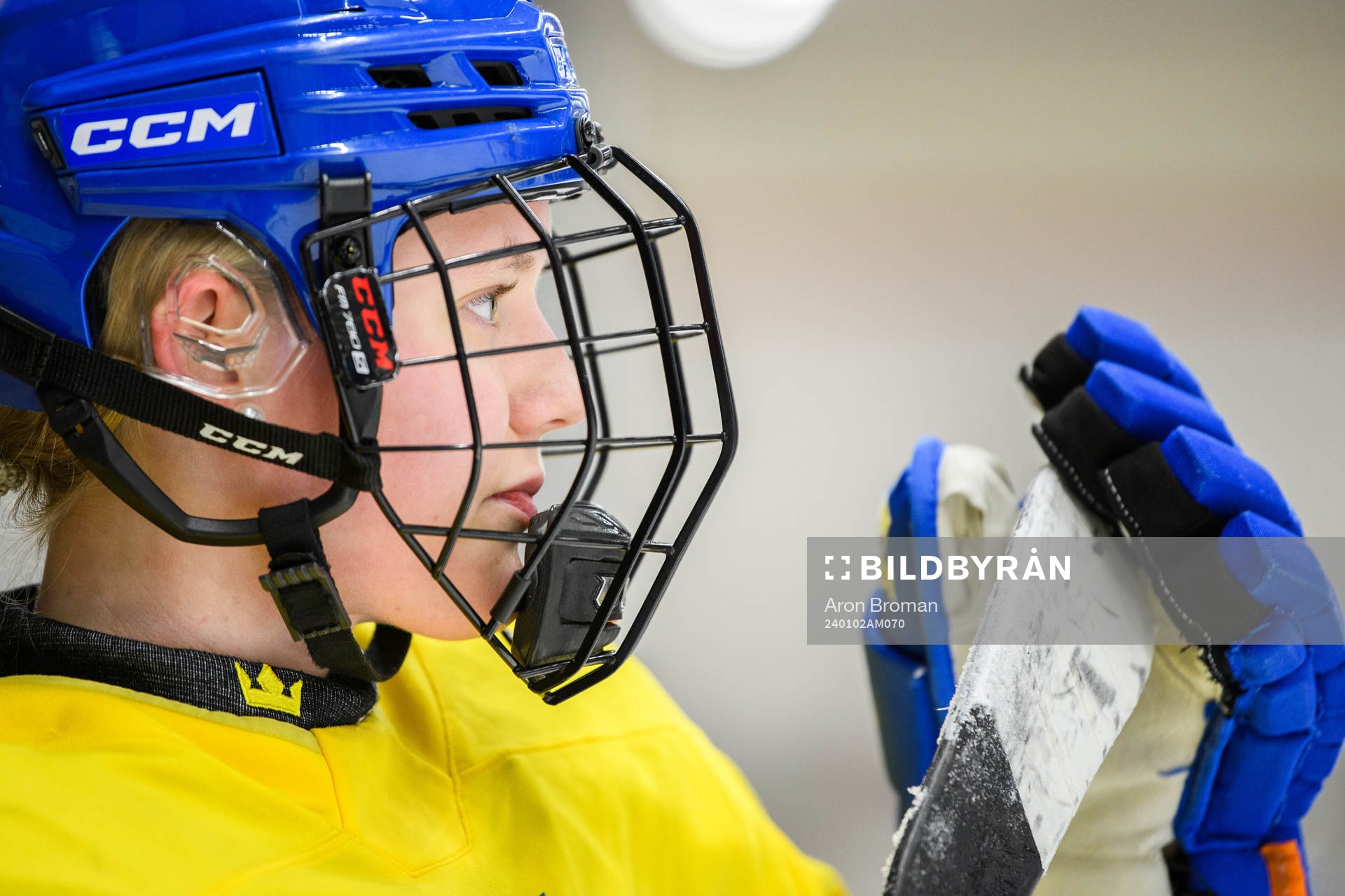 Anna Brenkle of Sweden at a practice session