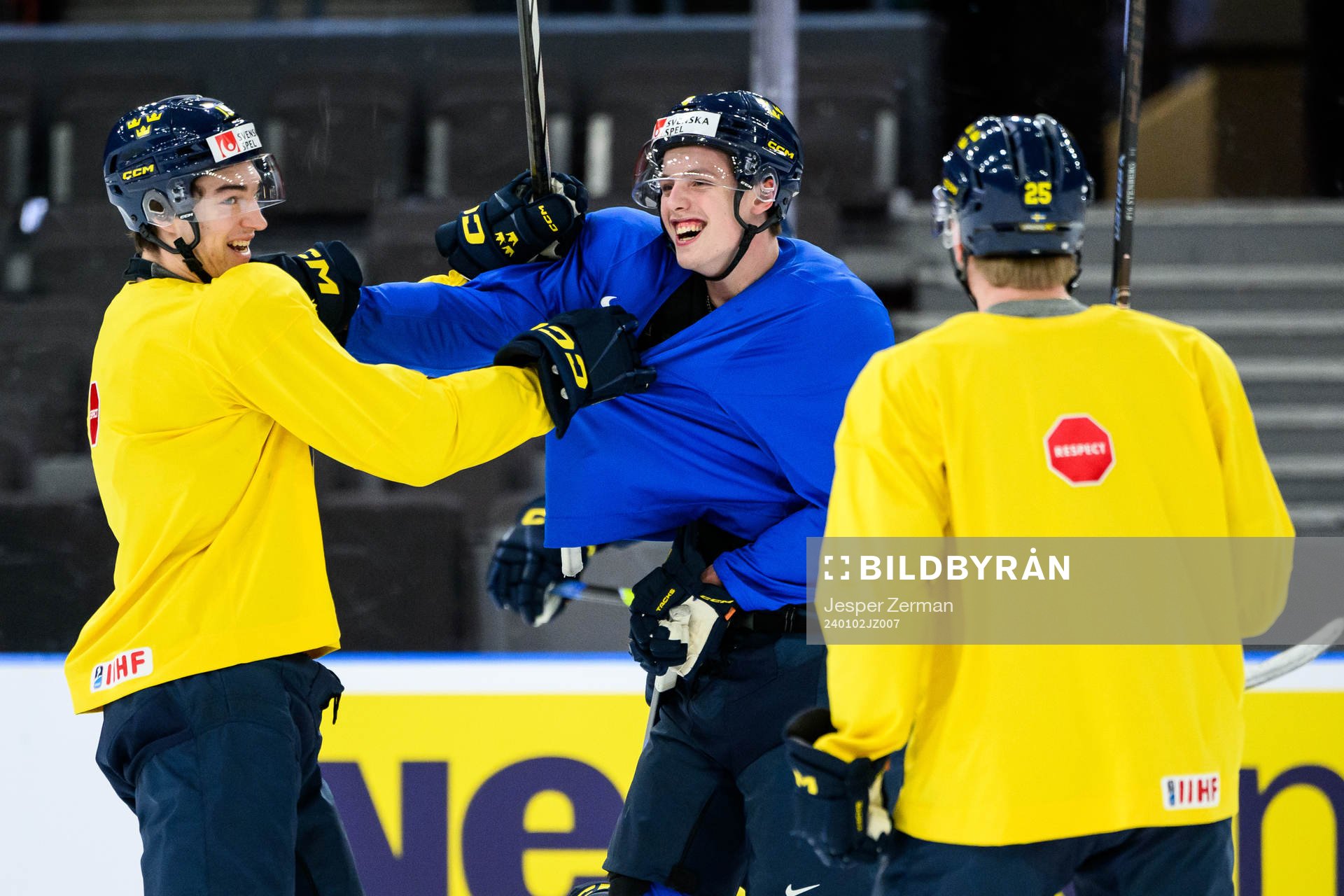 David Edstrom, Anton Johansson and Otto Stenberg of Sweden