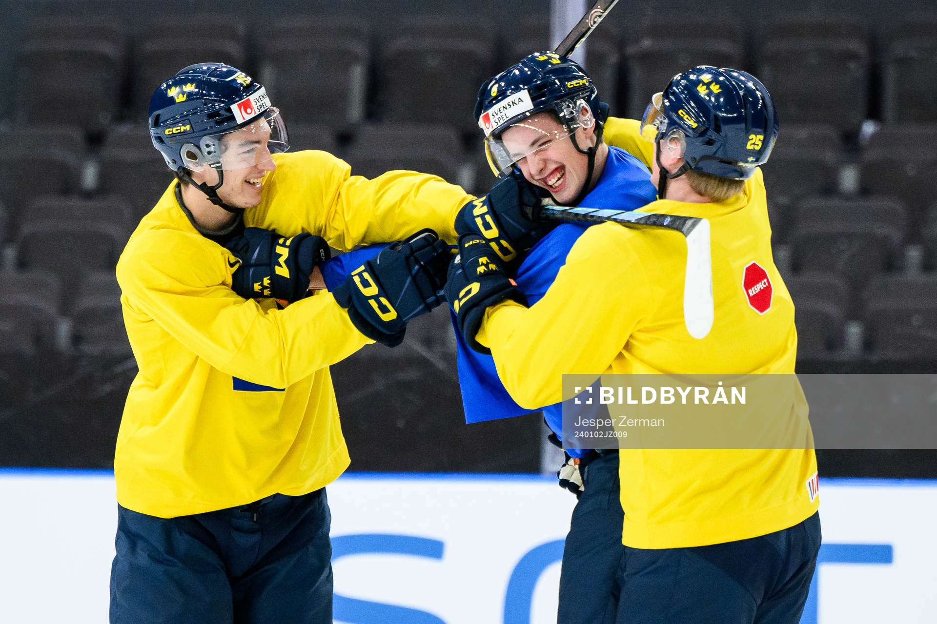 David Edstrom, Anton Johansson and Otto Stenberg of Sweden