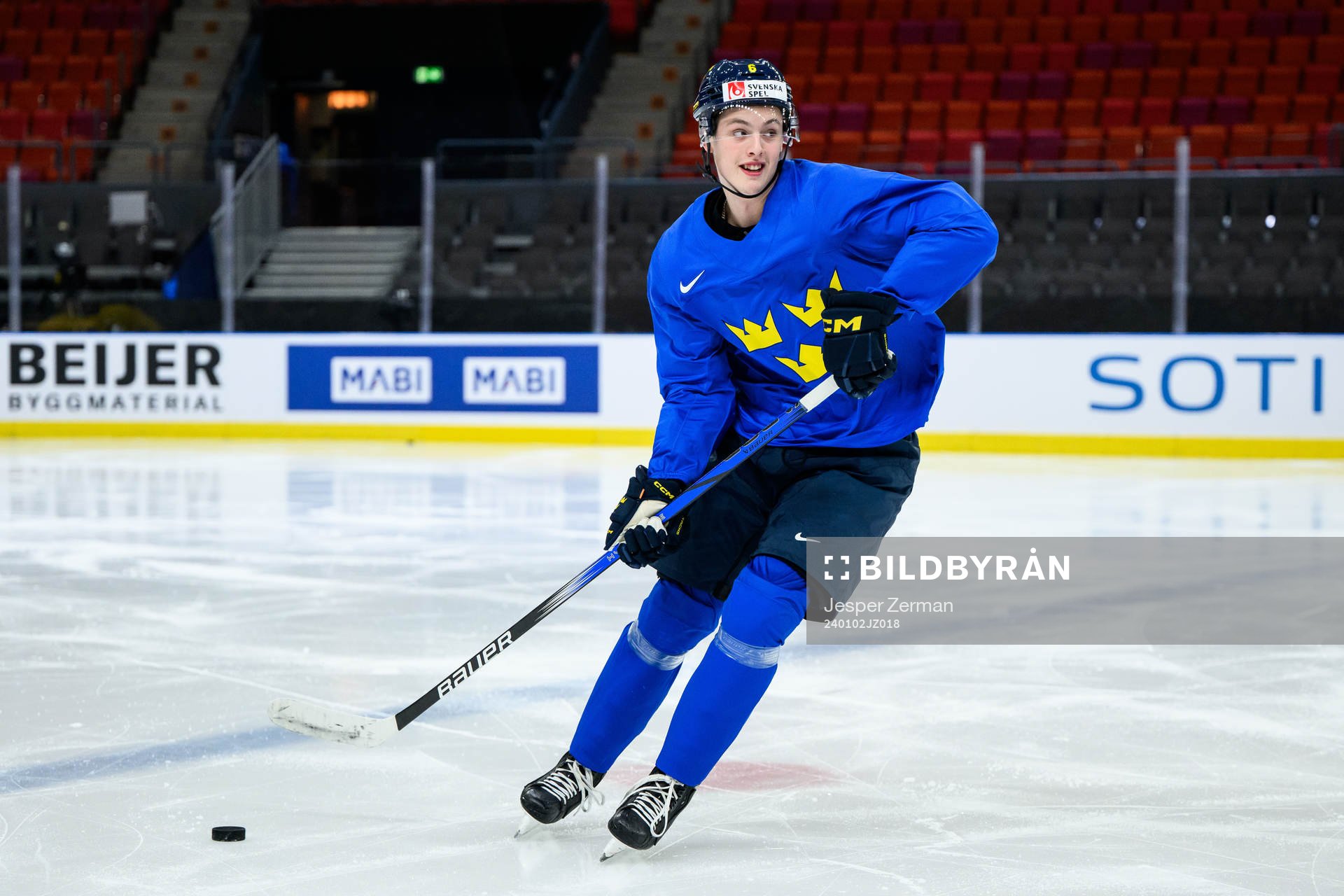 Anton Johansson of Sweden at a practice session