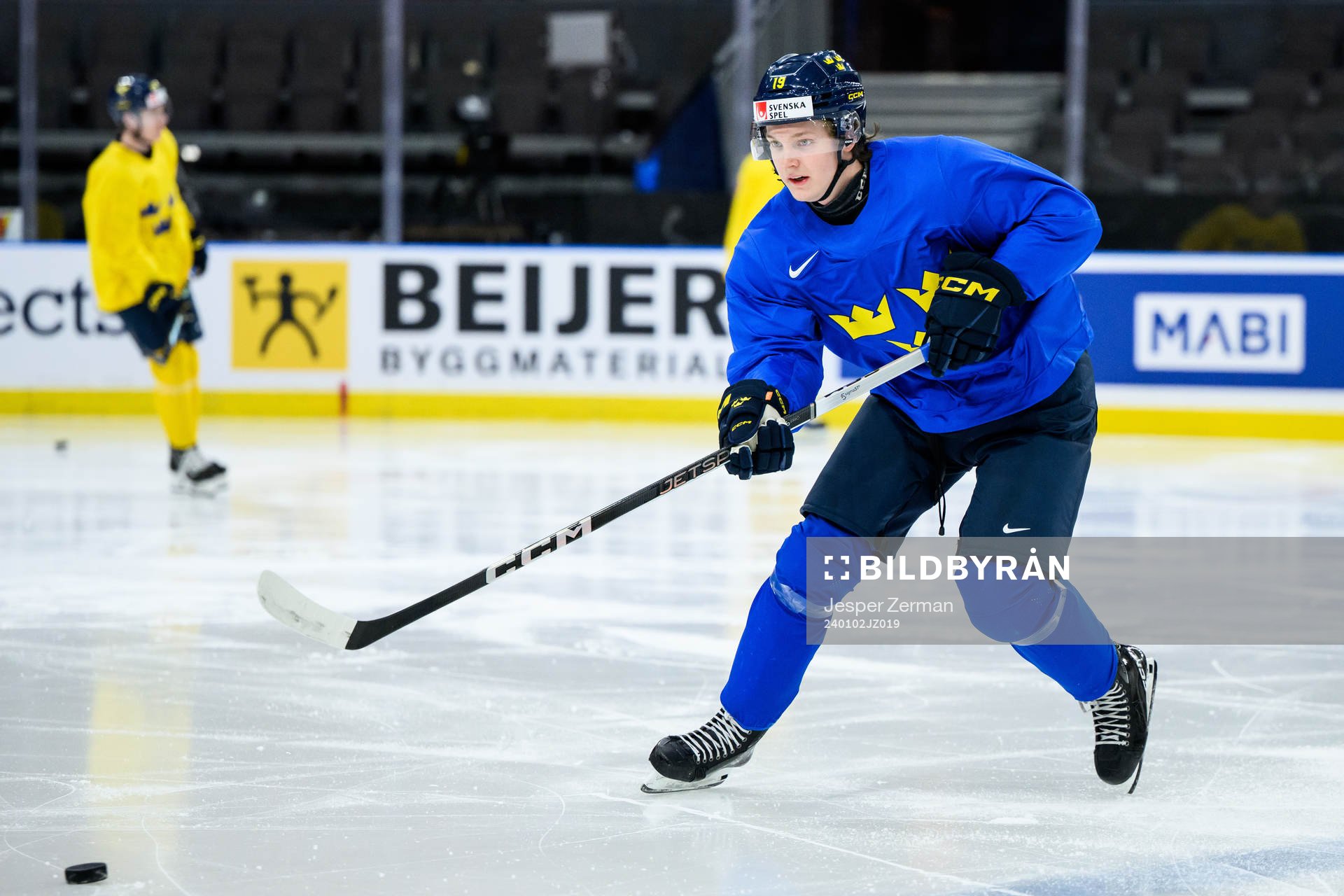 Rasmus Rudslätt of Sweden at a practice session