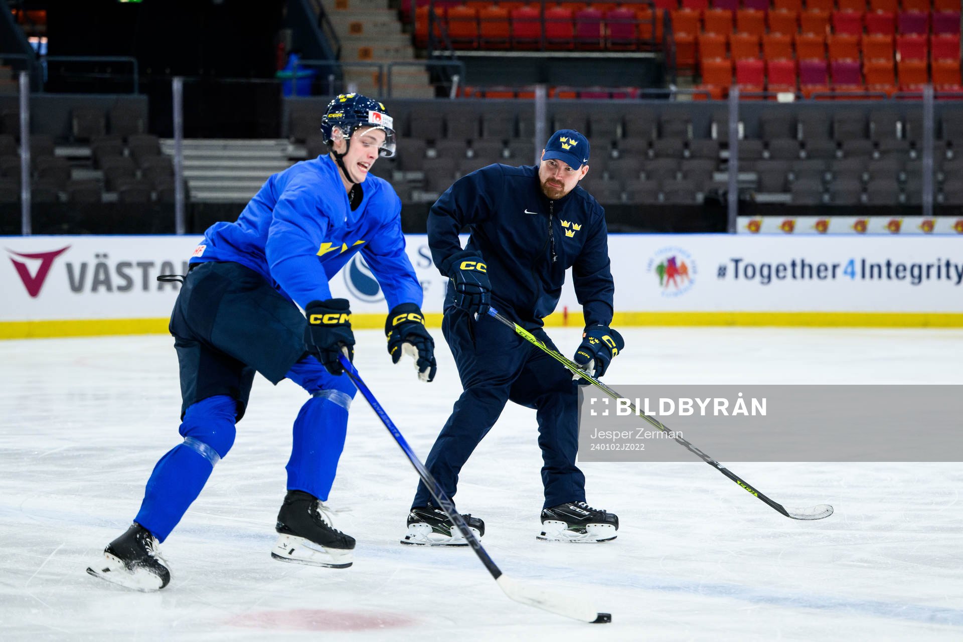 Anton Johansson and Assistant coach Gereon Dahlgren of