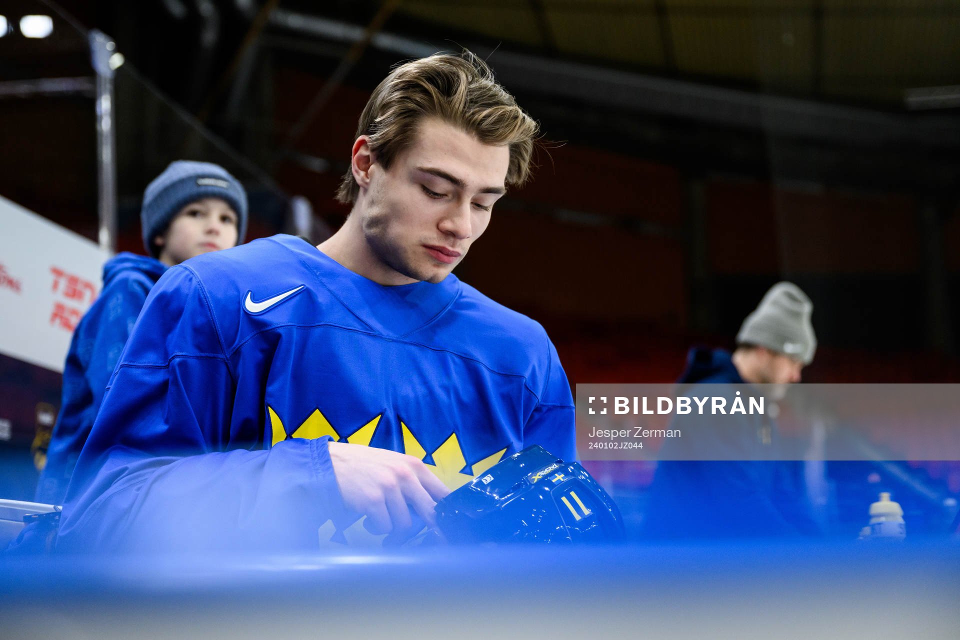 Isac Born of Sweden at a practice session
