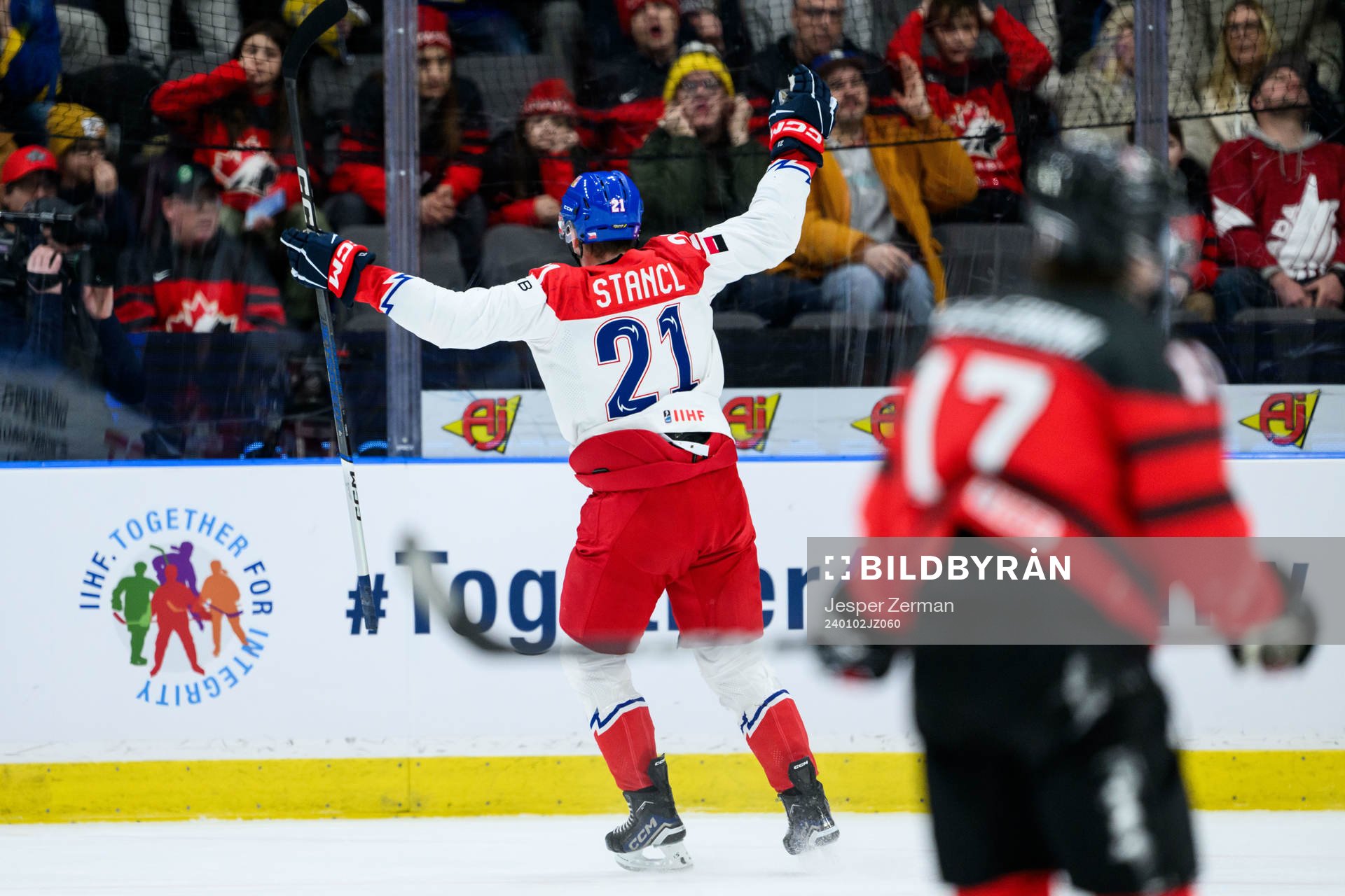 Jakub Stancl of Czech Republic celebrates