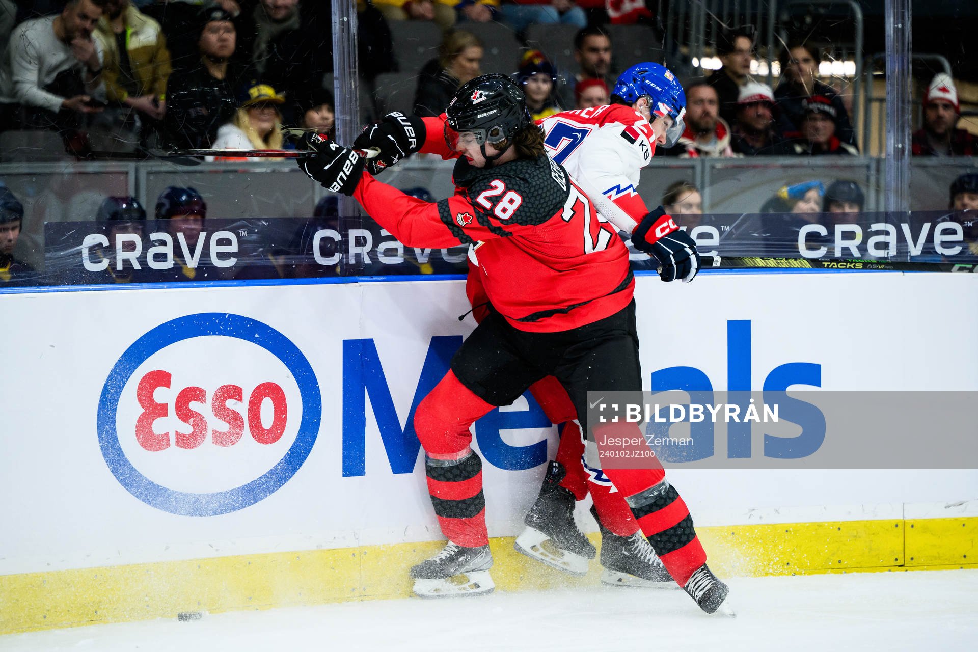 Conor Geekie of Canada and Marek Alscher of Czech Republic