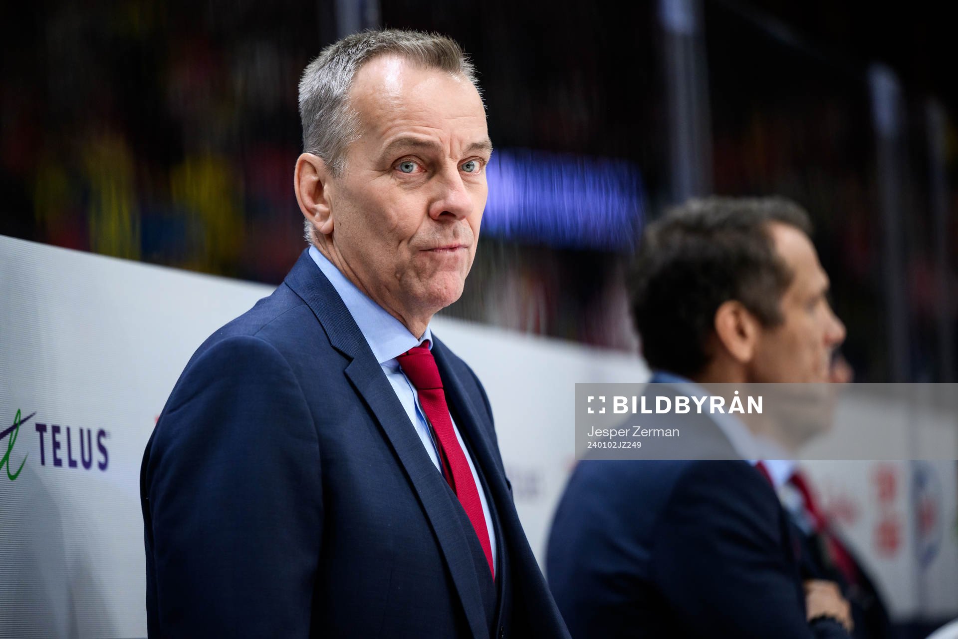 Assistant coach Tommy Albelin of Switzerland