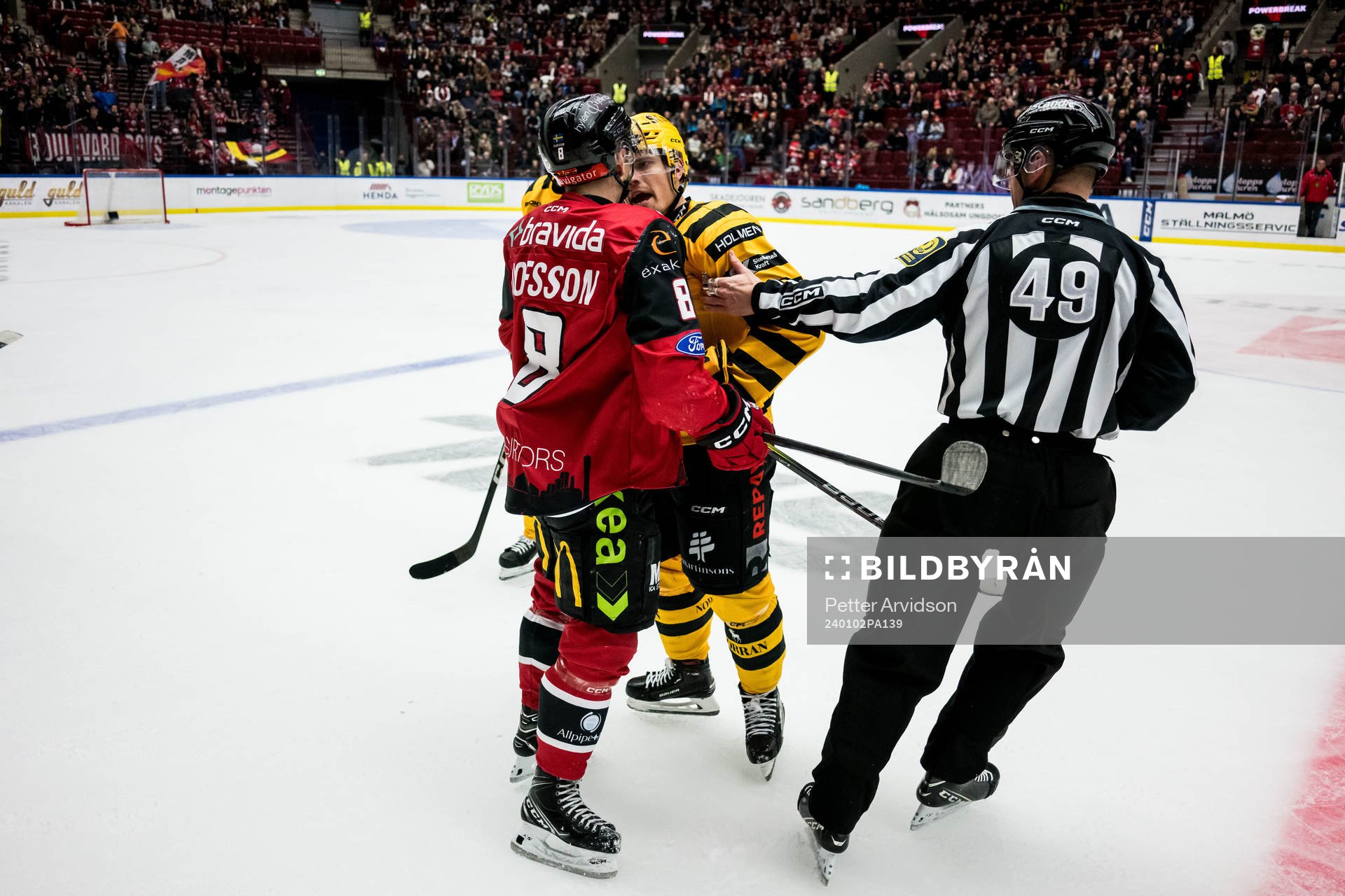 Malmö Redhawks Johan Olofsson  Skellefteås Andreas Johnson