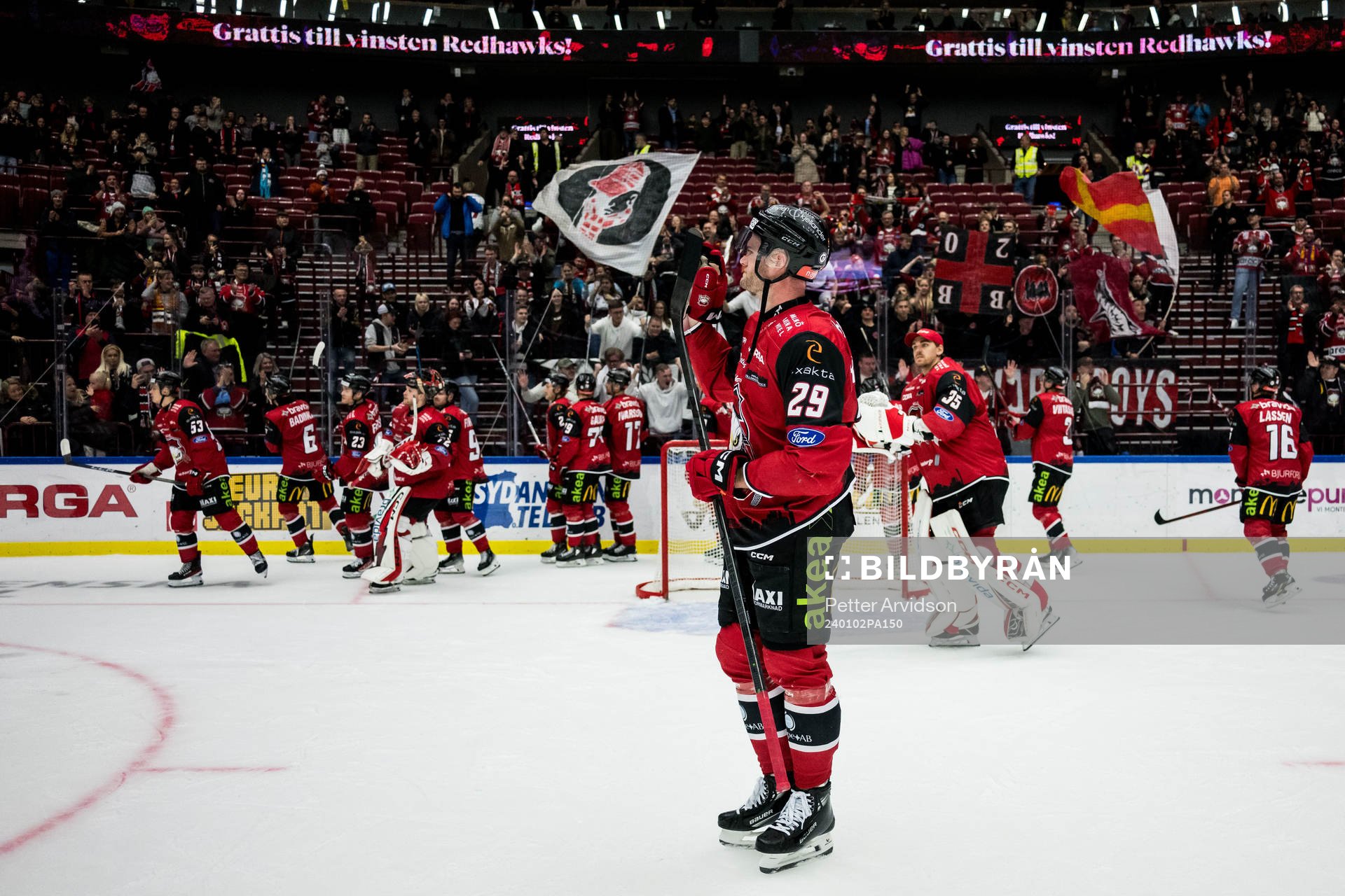 Malmö Redhawks Kim Rosdahl jublar