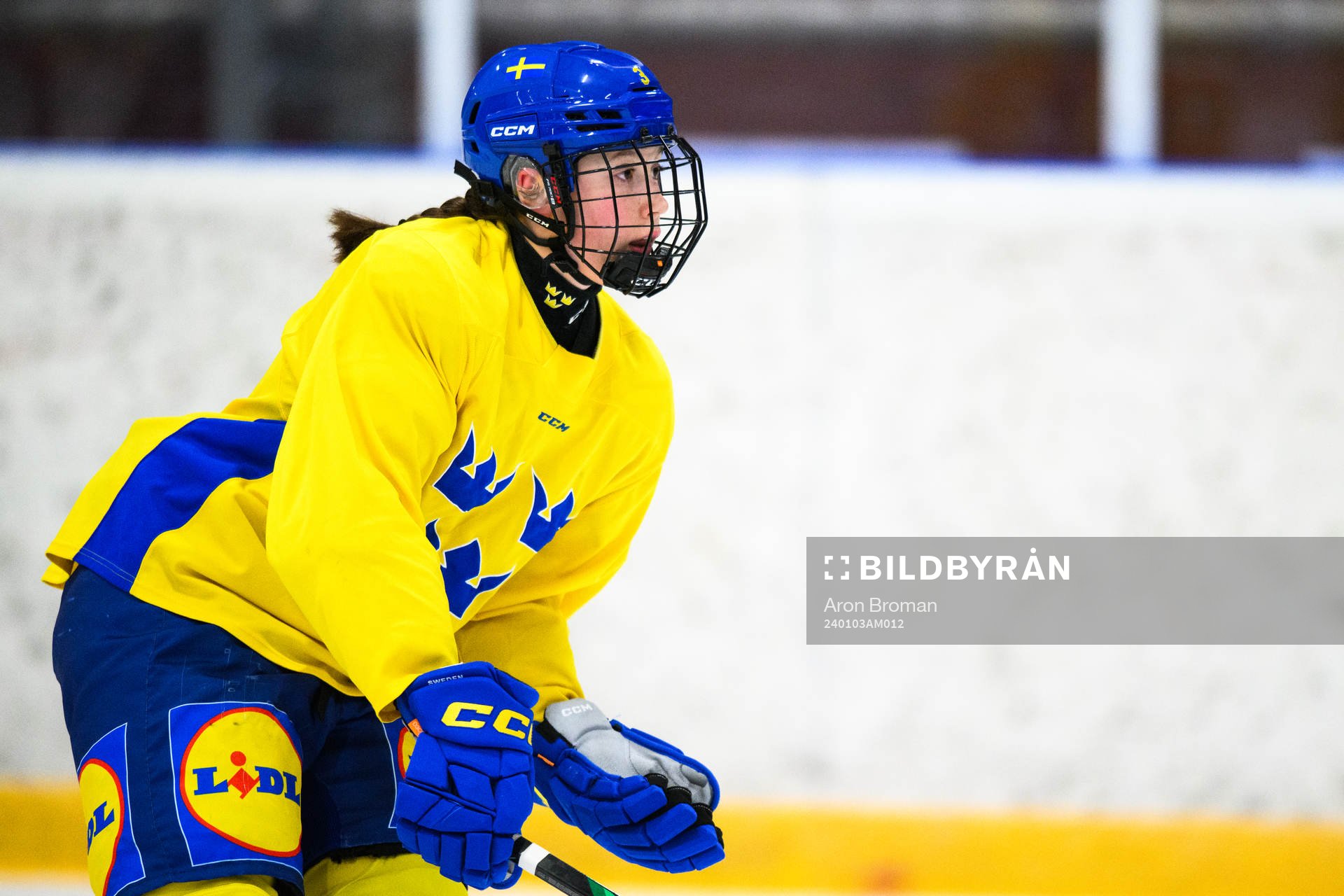 Elsa Åberg of Sweden at a practice session