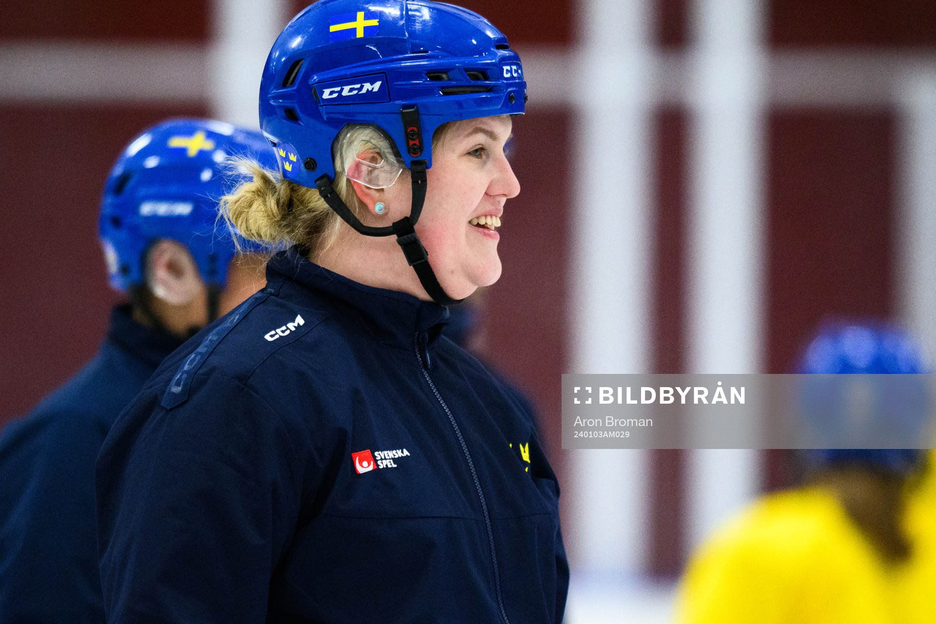 Assistant coach Melinda Olsson of Sweden at a practice