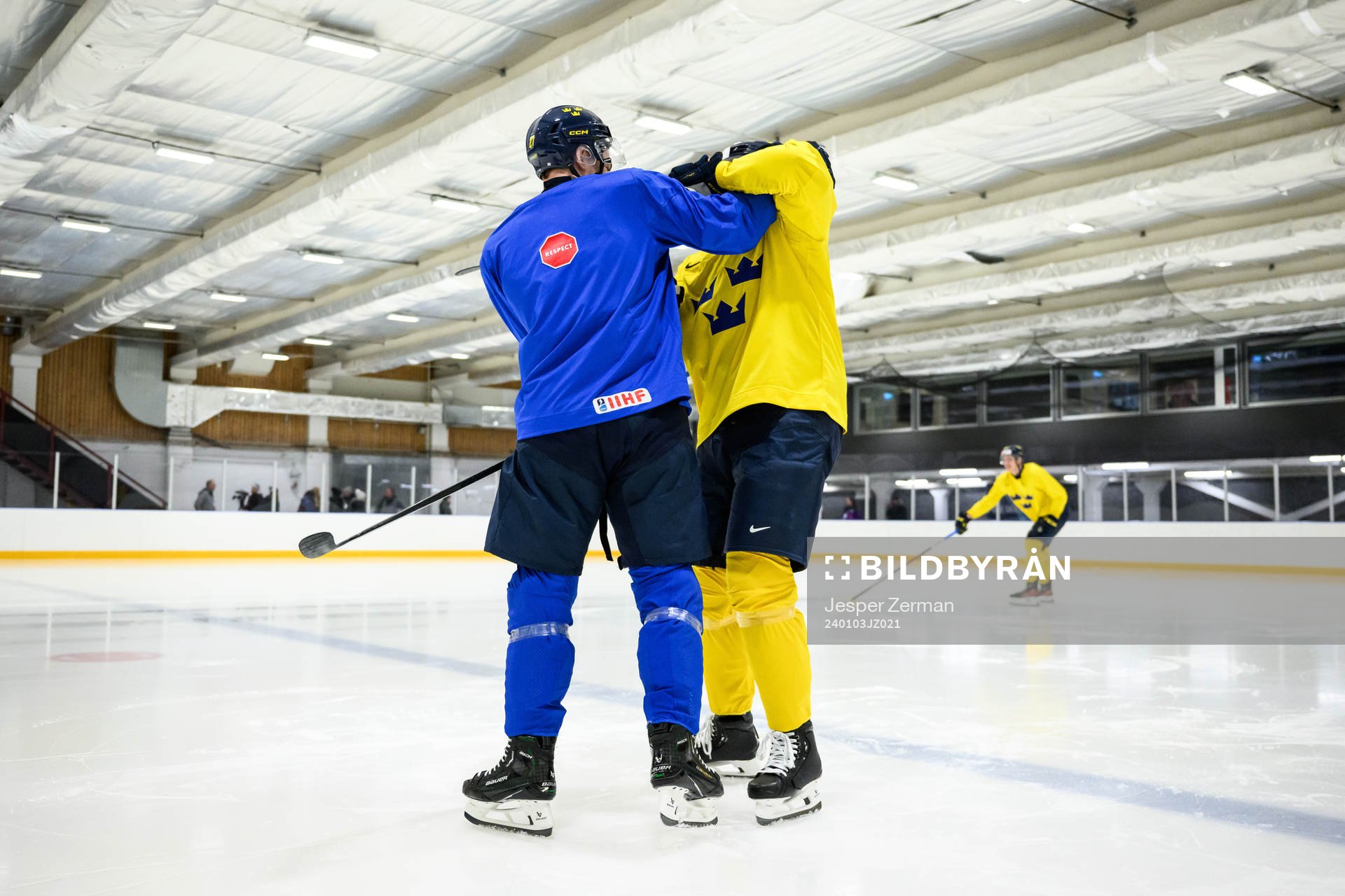 Oskar Pettersson and Axel Sandin-Pellikka of Sweden at a