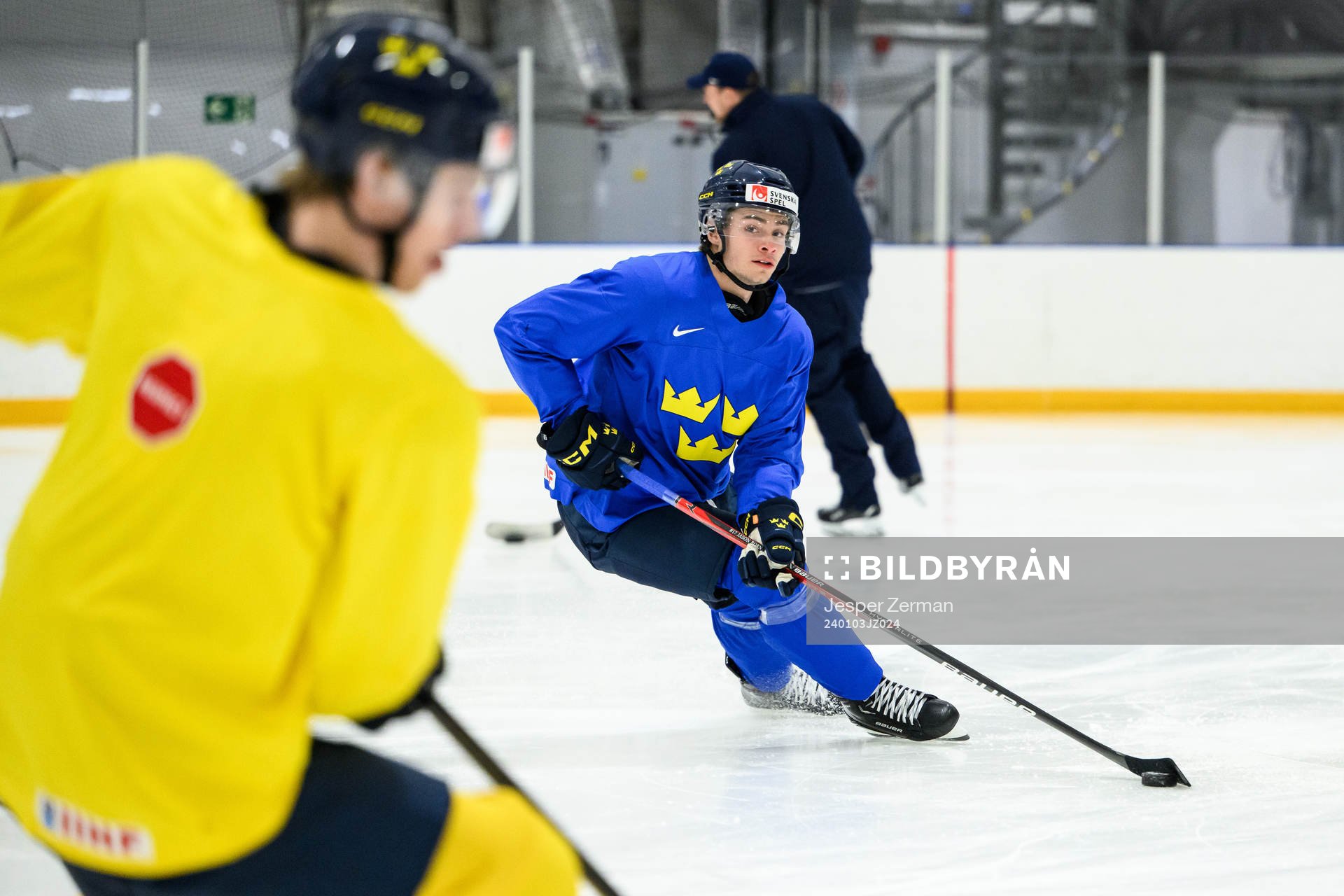 Isac Born of Sweden at a practice session
