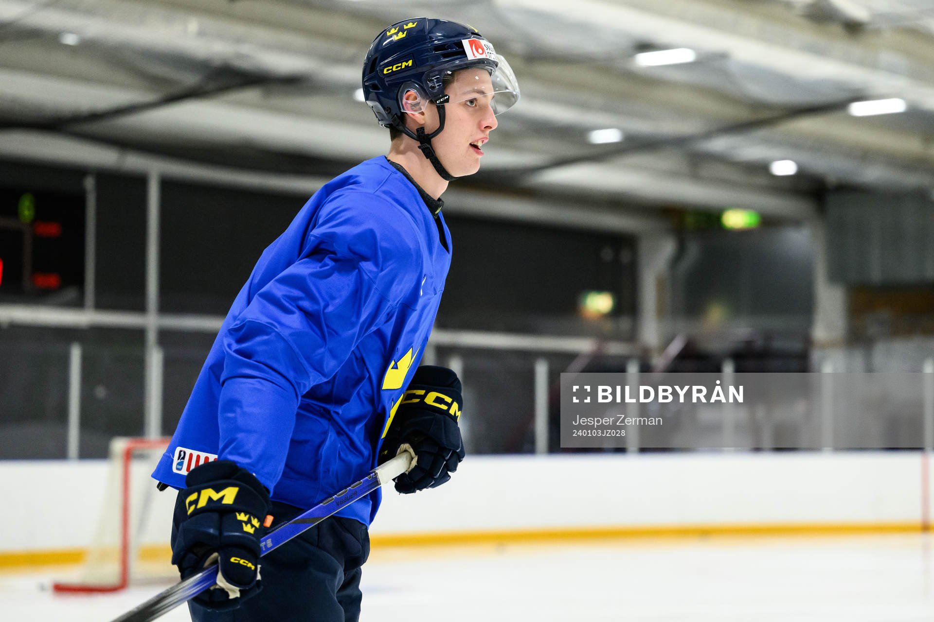 Anton Johansson of Sweden at a practice session