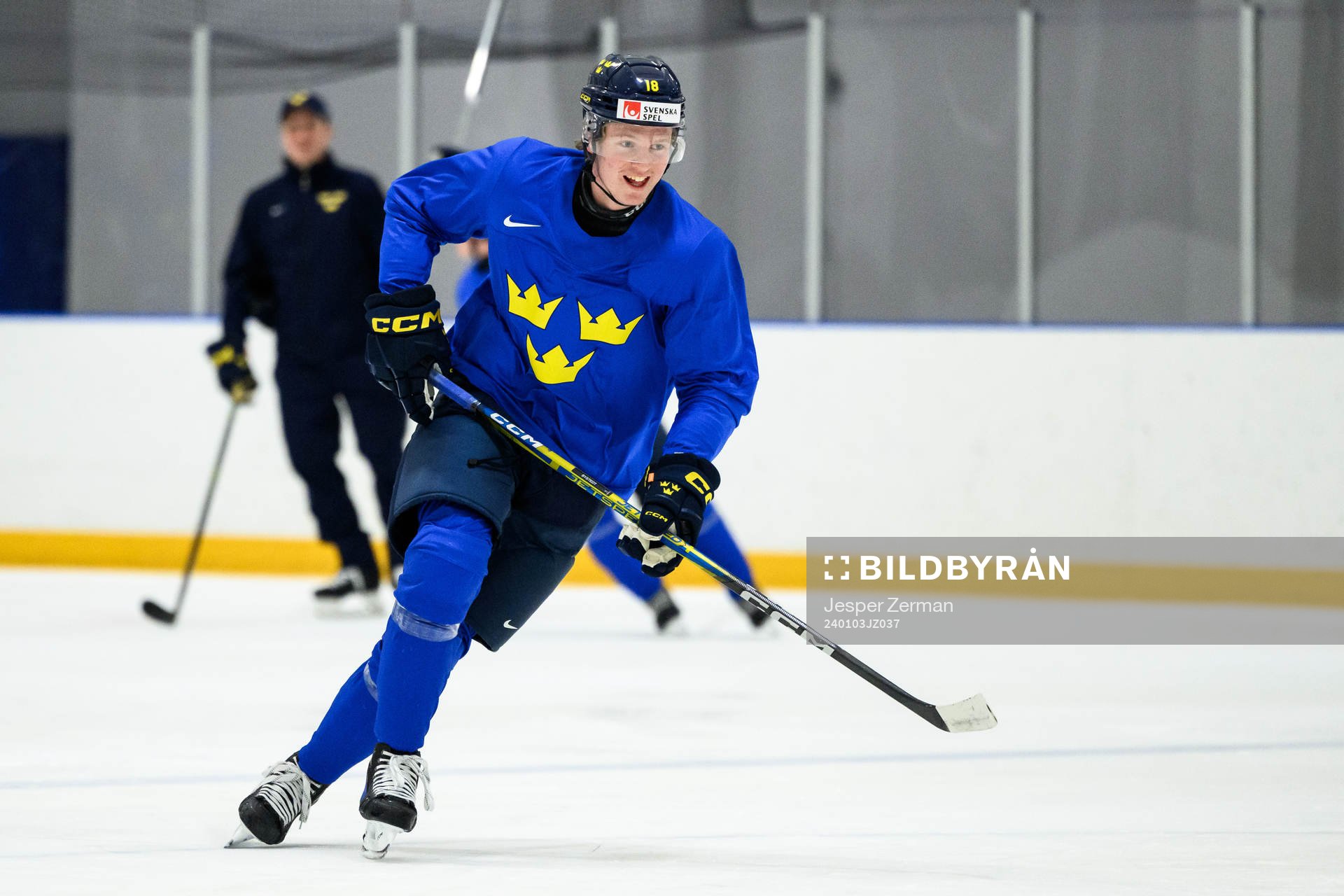 Filip Bystedt of Sweden at a practice session