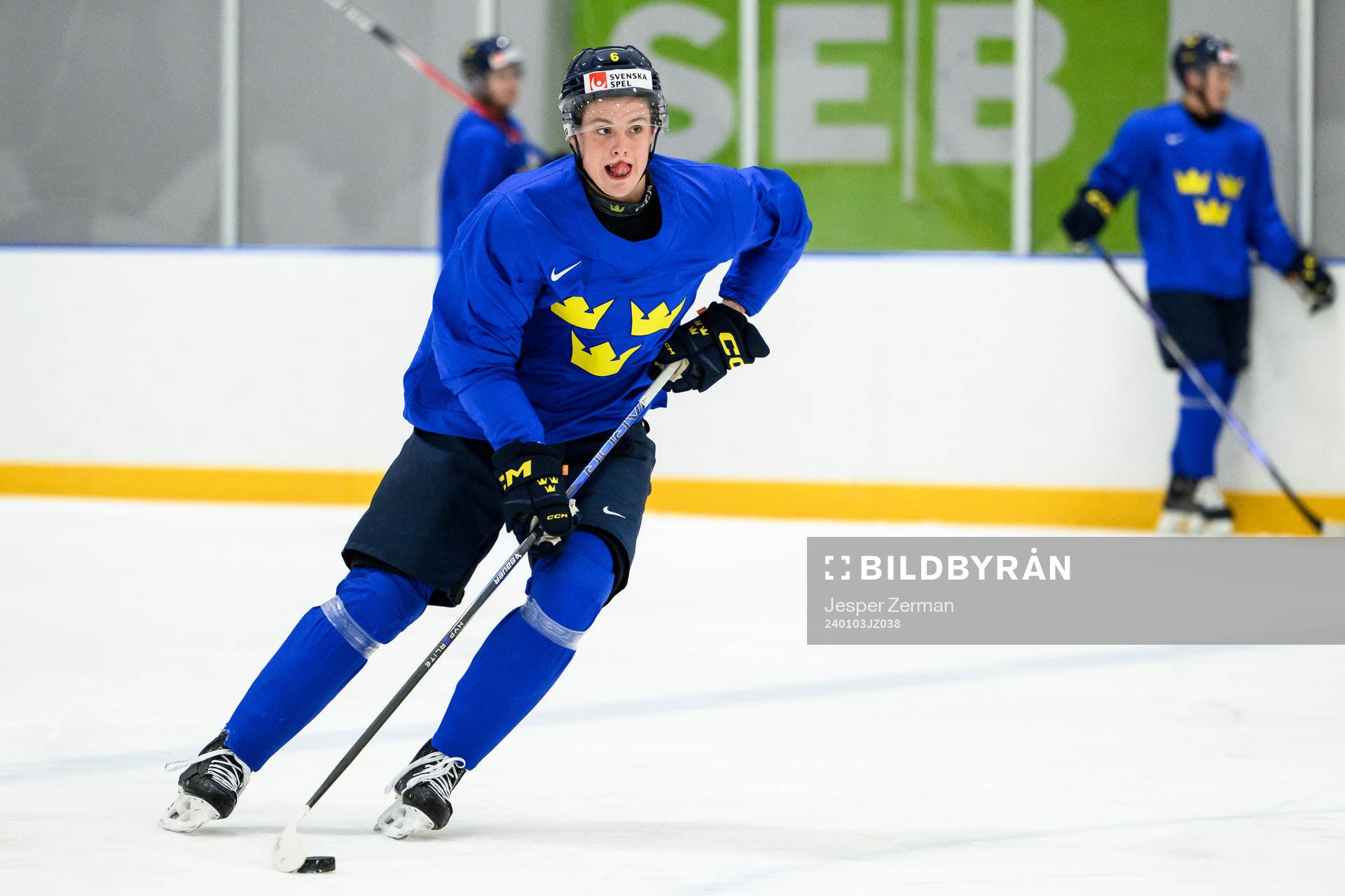 Anton Johansson of Sweden at a practice session