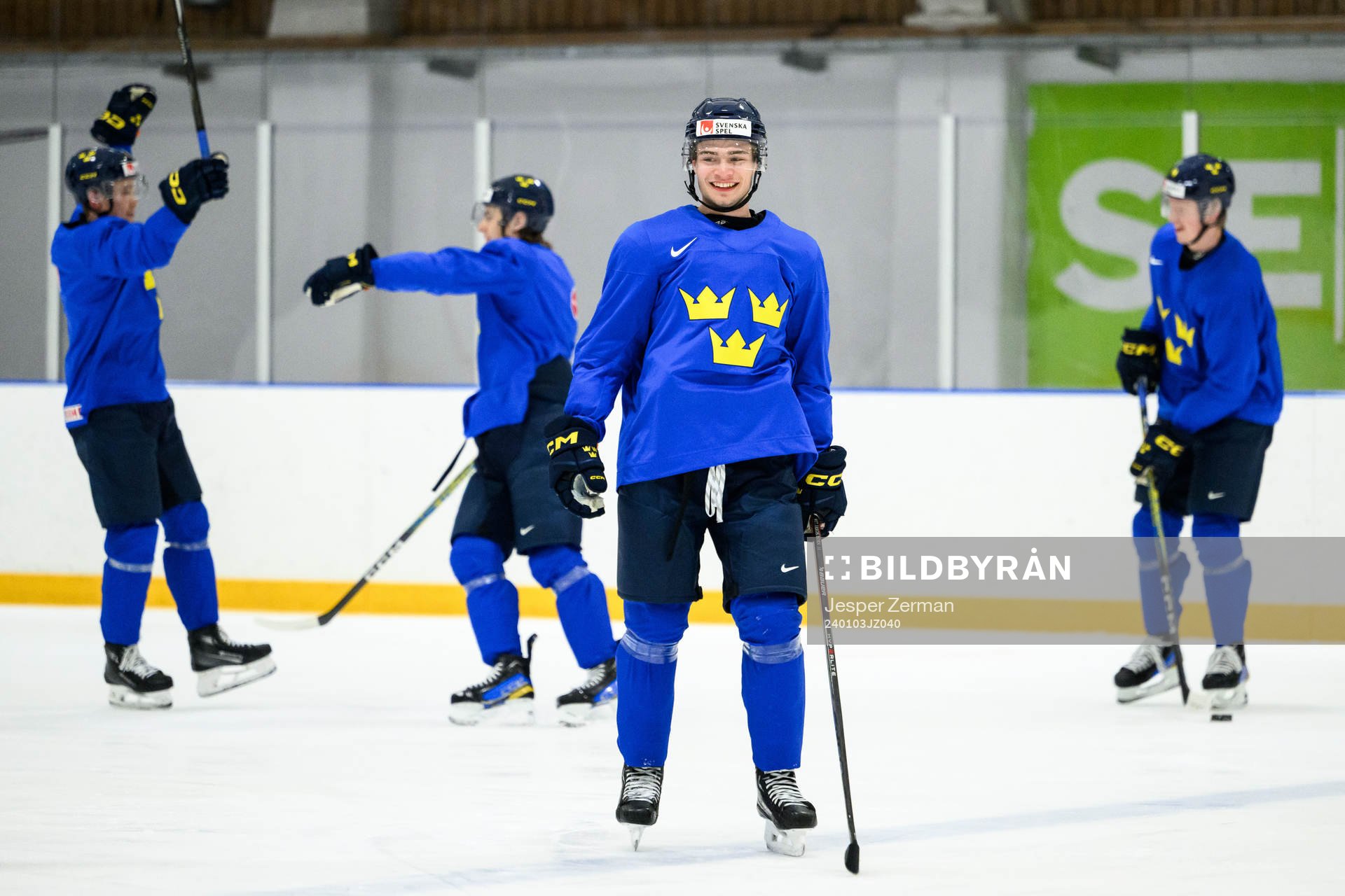 Isac Born of Sweden at a practice session