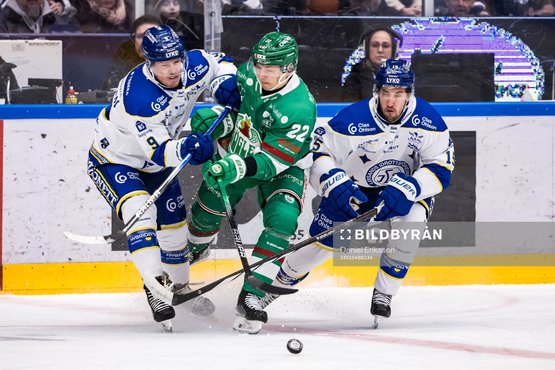 Leksands Patrik Zackrisson och Rögles Samuel Jonsson och