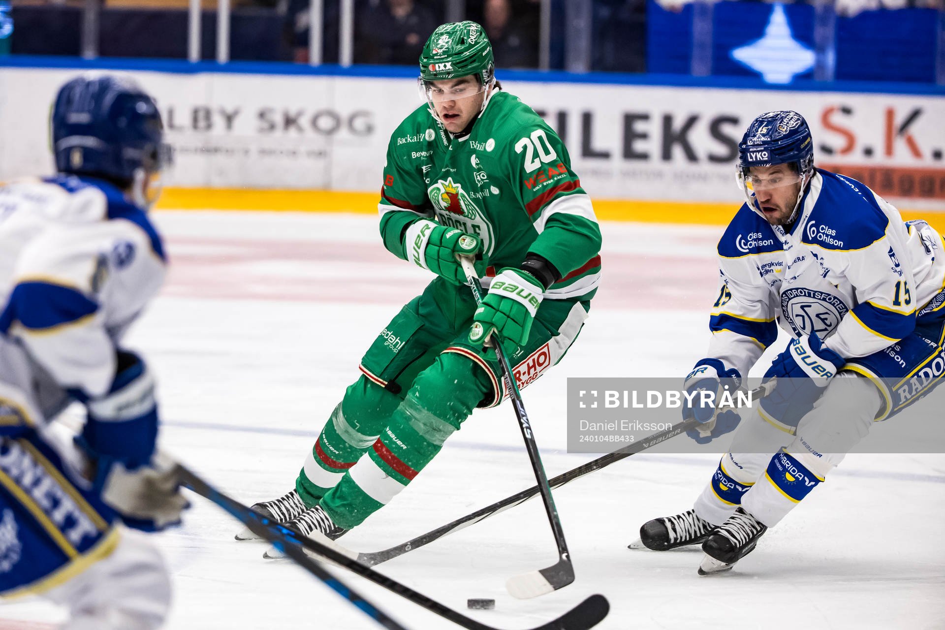 Rögles Lian Bichsel och Leksands Max Veronneau