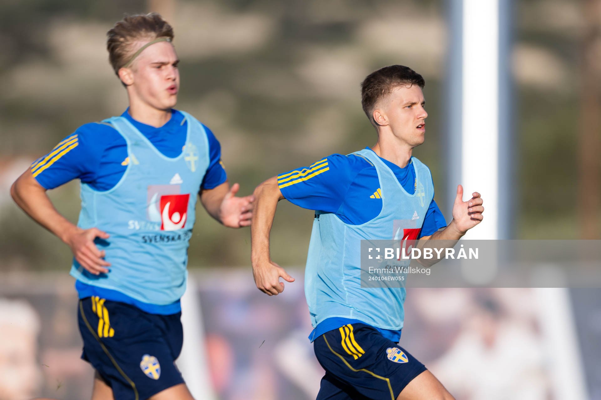 Lucas Bergvall and Samuel Leach Holm of the Swedish men's
