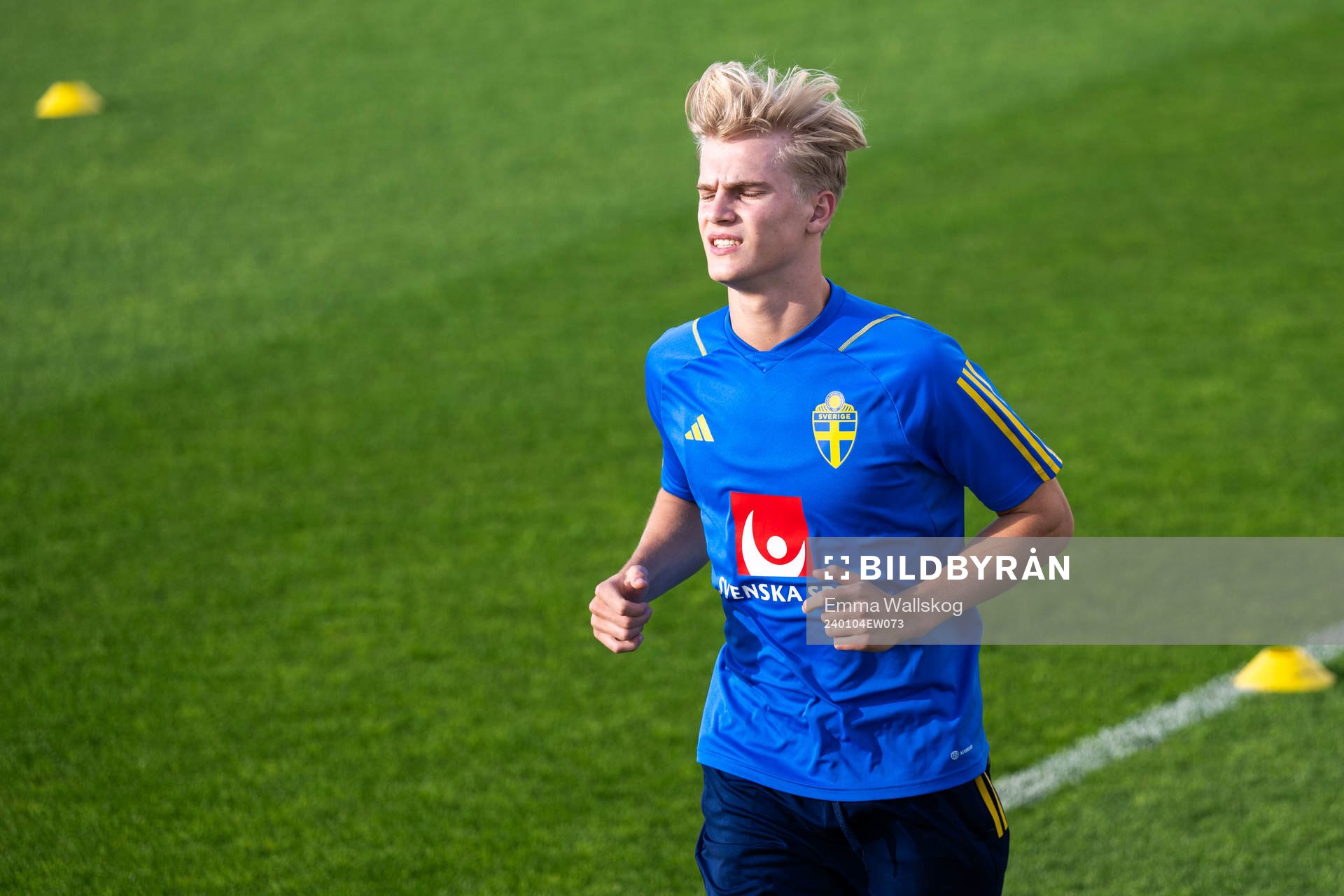 Lucas Bergvall of the Swedish men's football national team