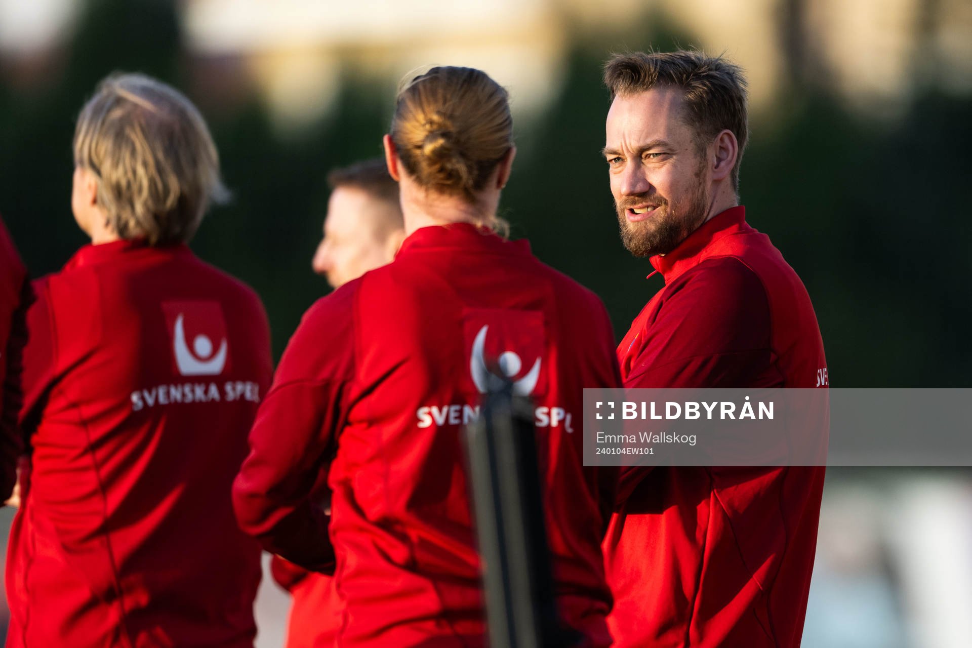 Physiotherapist Christian Andersson of the Swedish men's